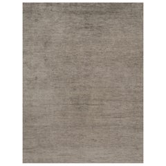 Rug 
Kilim: Tappeto moderno sovradimensionato a strisce marroni, grigie e beige