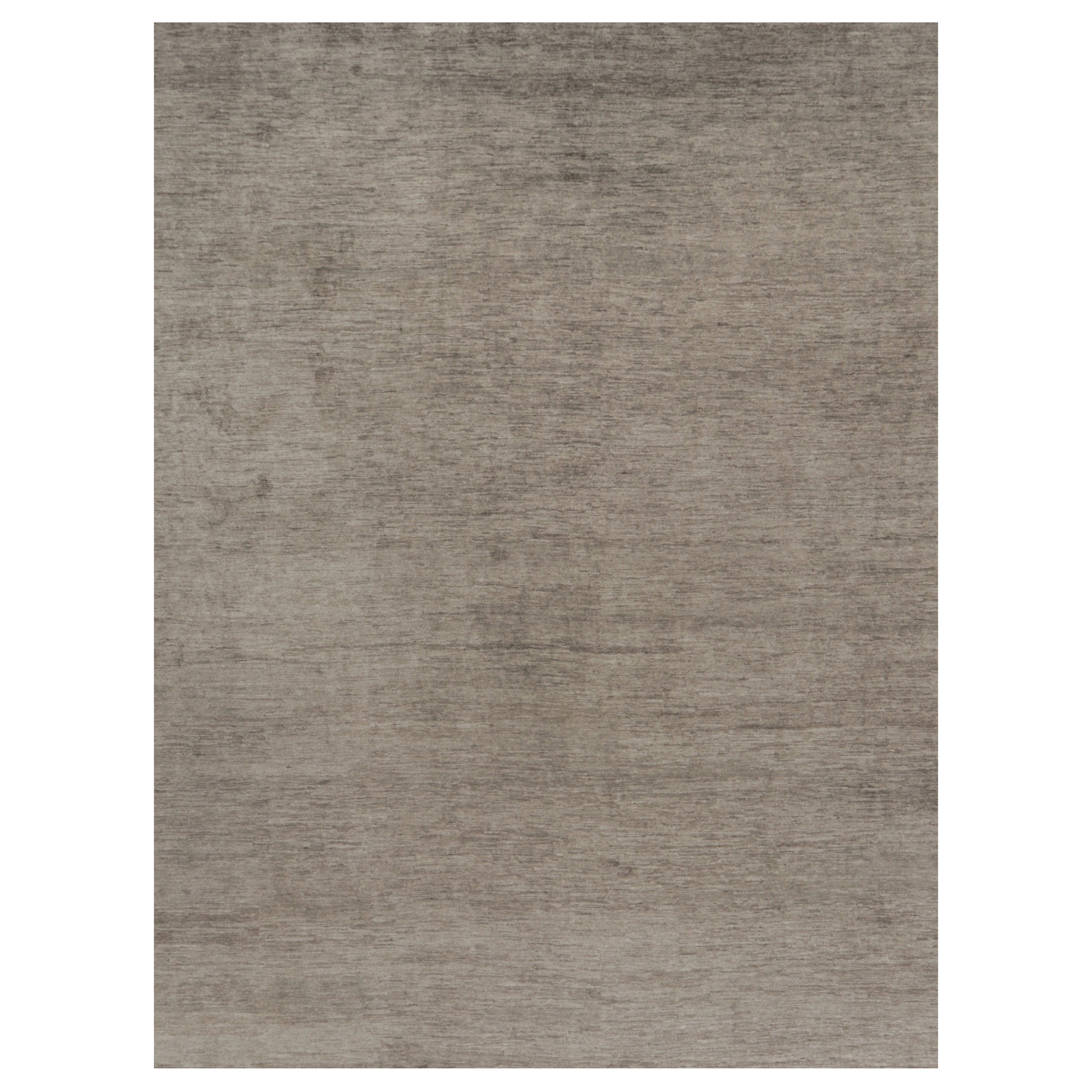 Rug 
Kilim’s Oversized Modern Textural Rug in Brown, Gray and Beige Striae