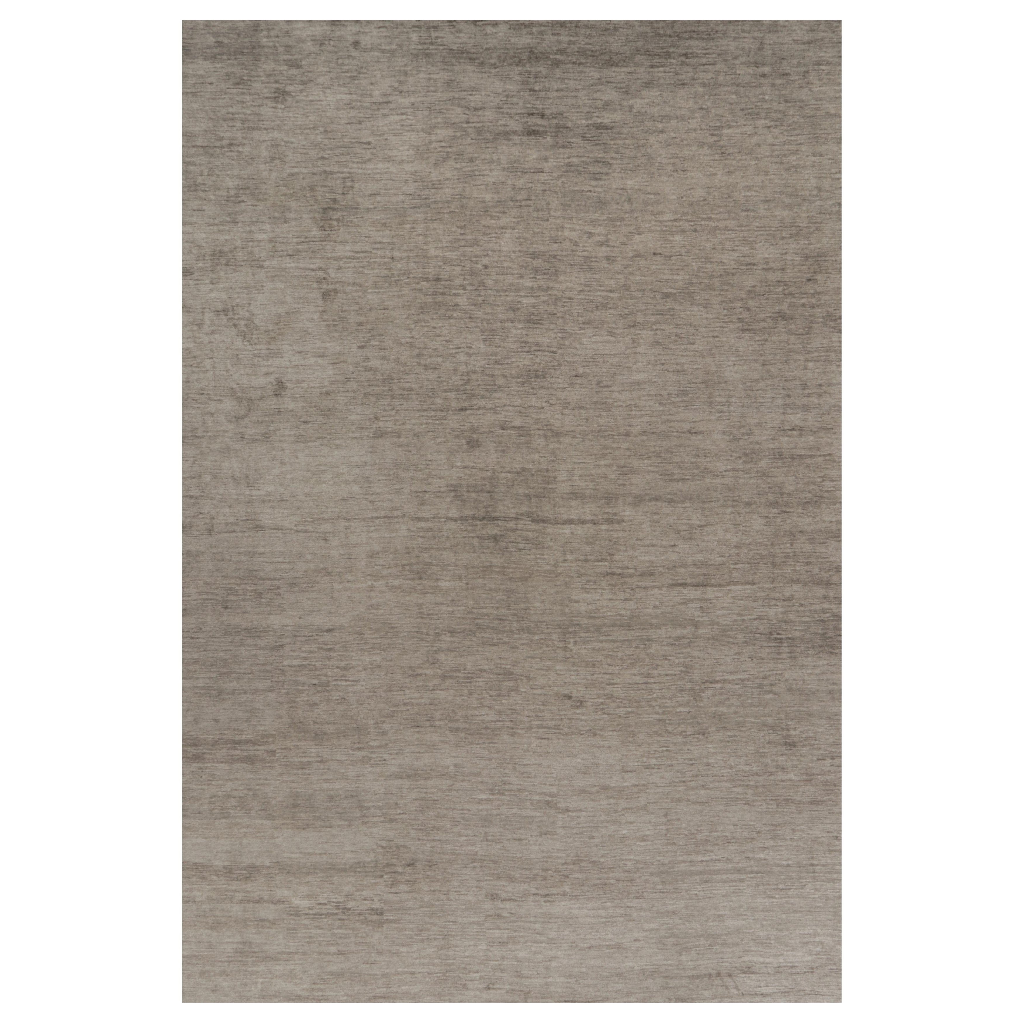 Rug 
Kilim’s Oversized Modern Textural Rug in Brown, Gray and Beige Striae