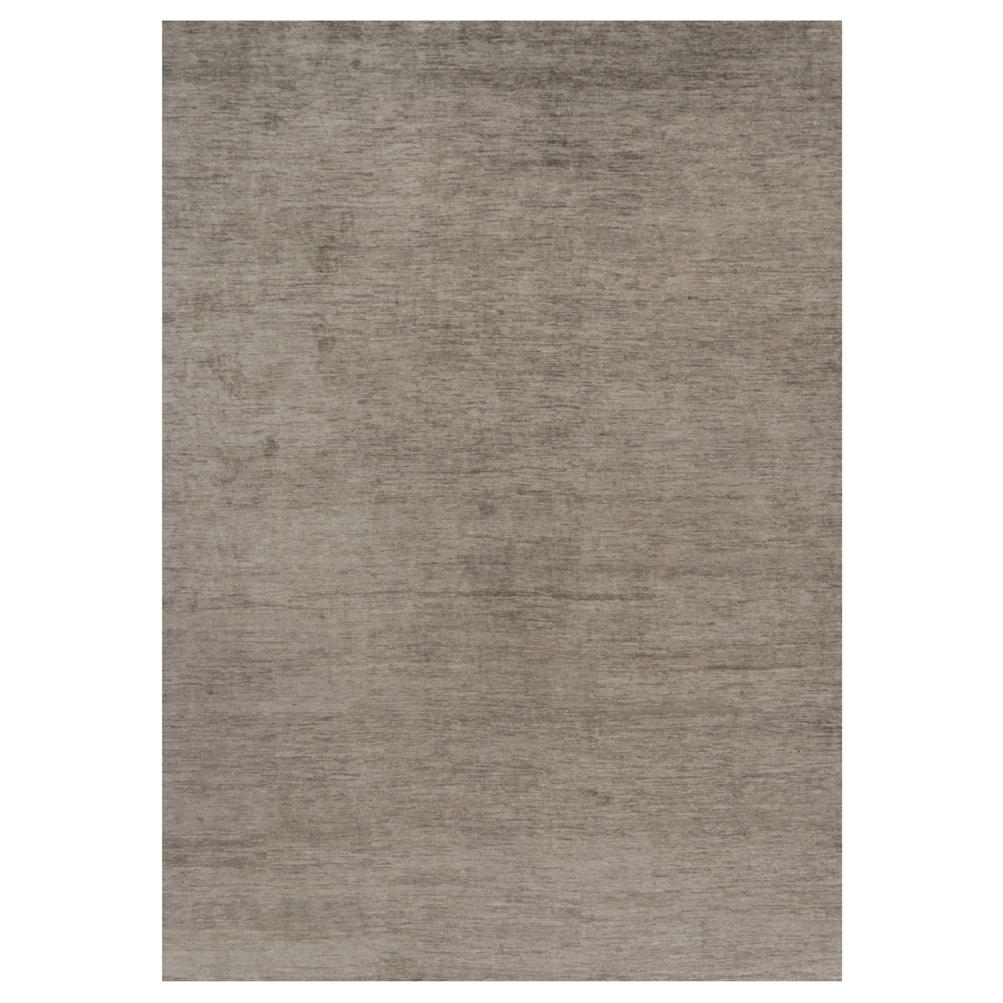 Rug 
Kilim’s Oversized Modern Textural Rug in Brown, Gray and Beige Striae