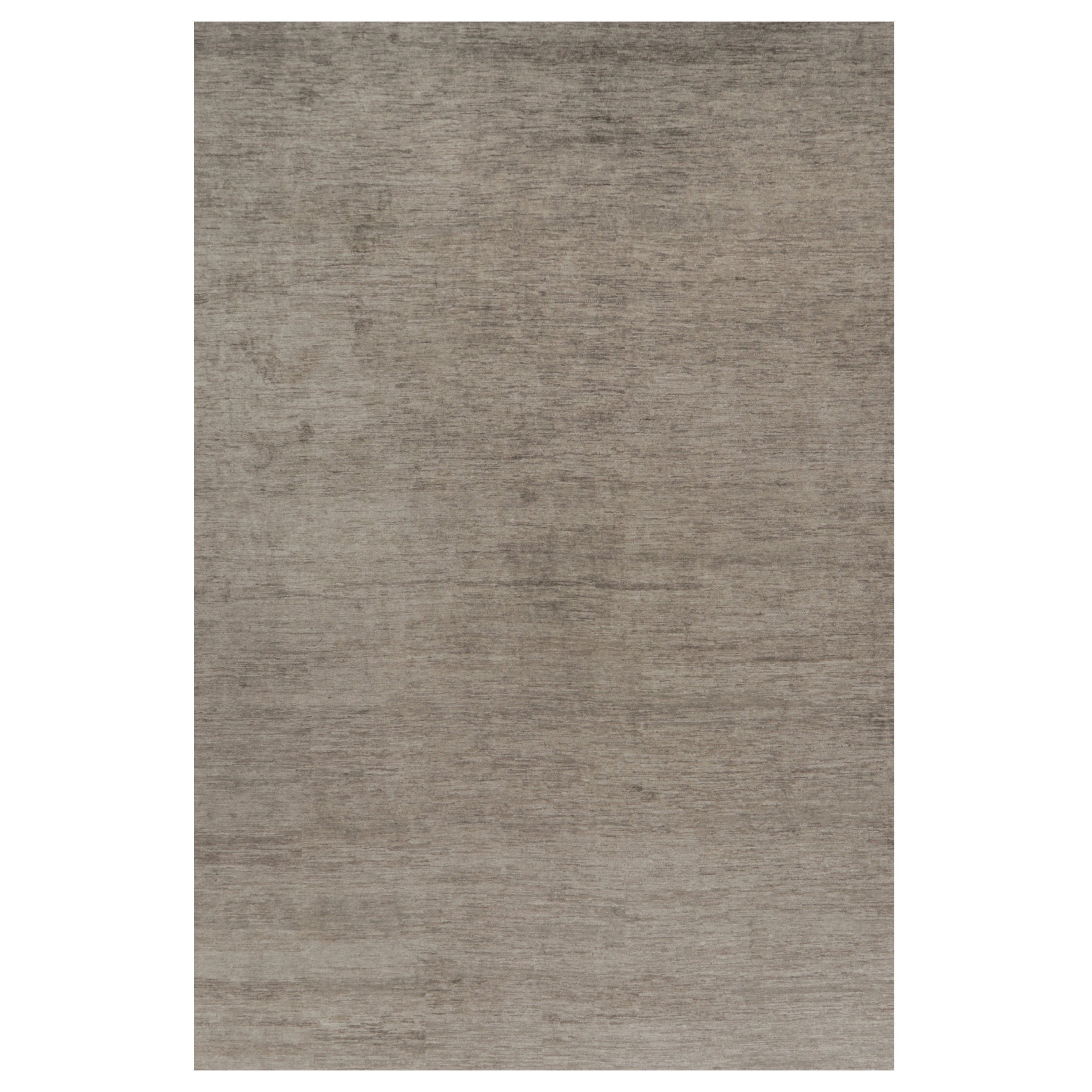 Rug 
Kilim’s Oversized Modern Textural Rug in Brown, Gray and Beige Striae