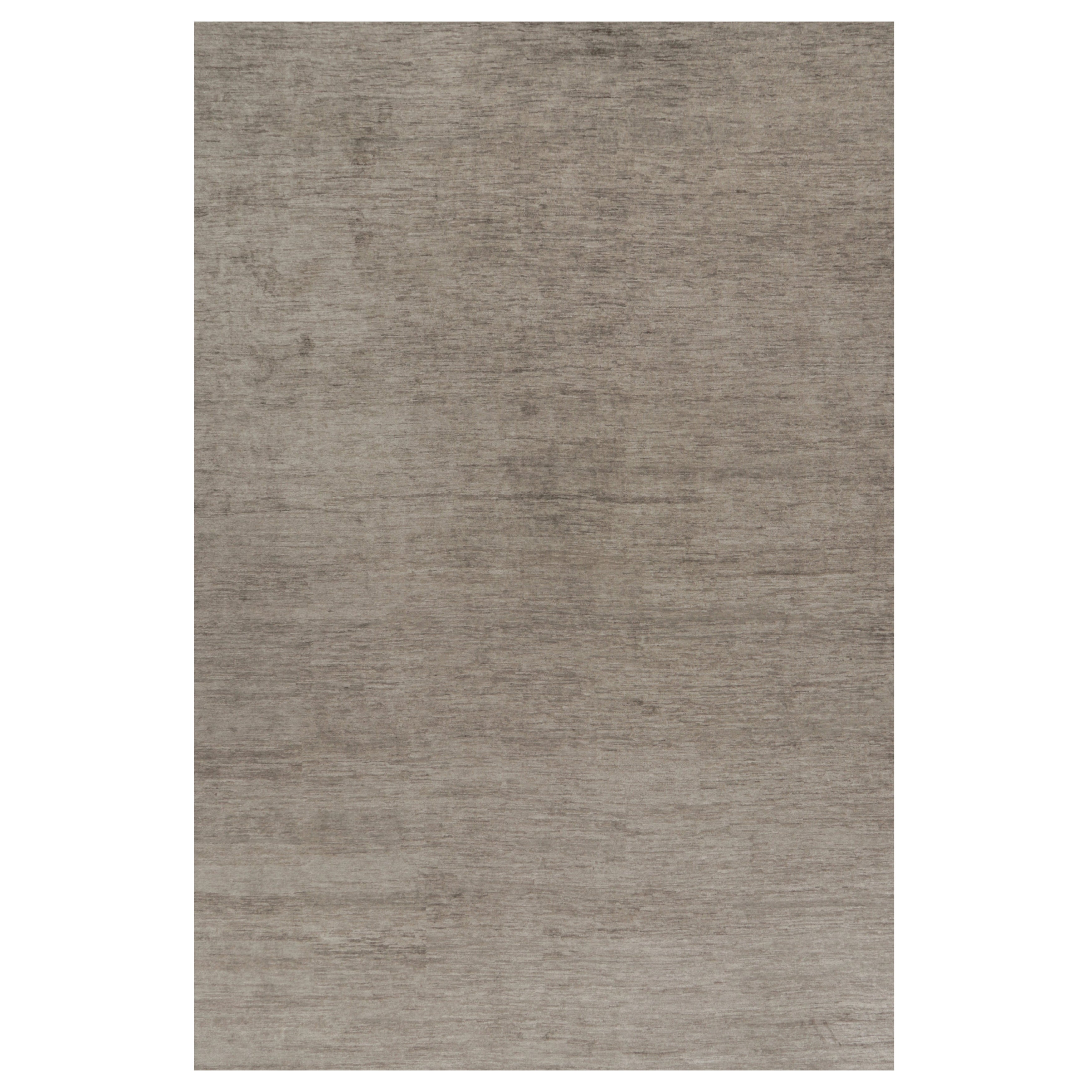 Rug 
Kilim’s Oversized Modern Textural Rug in Brown, Gray and Beige Striae