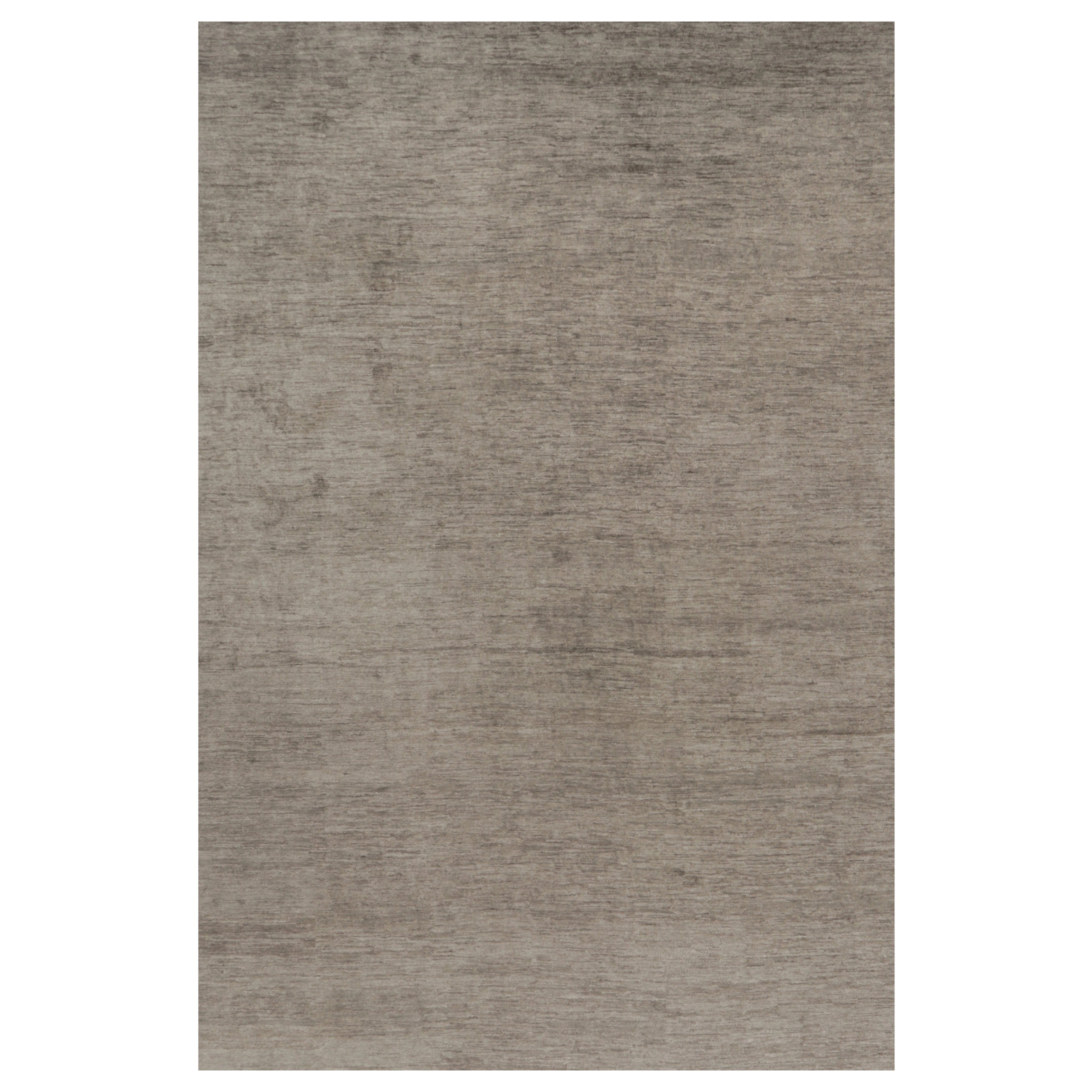 Rug 
Kilim’s Oversized Modern Textural Rug in Brown, Gray and Beige Striae