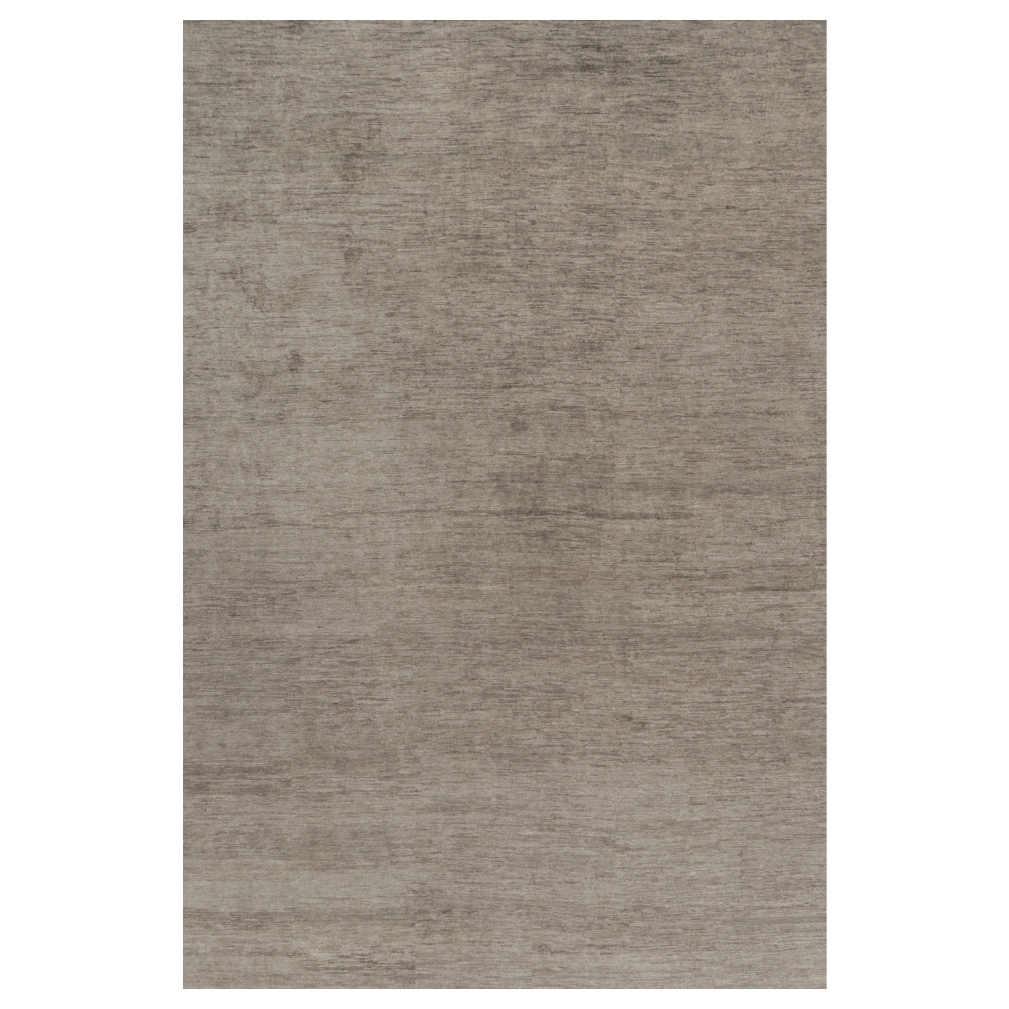 Rug 
Kilim’s Oversized Modern Textural Rug in Brown, Gray and Beige Striae