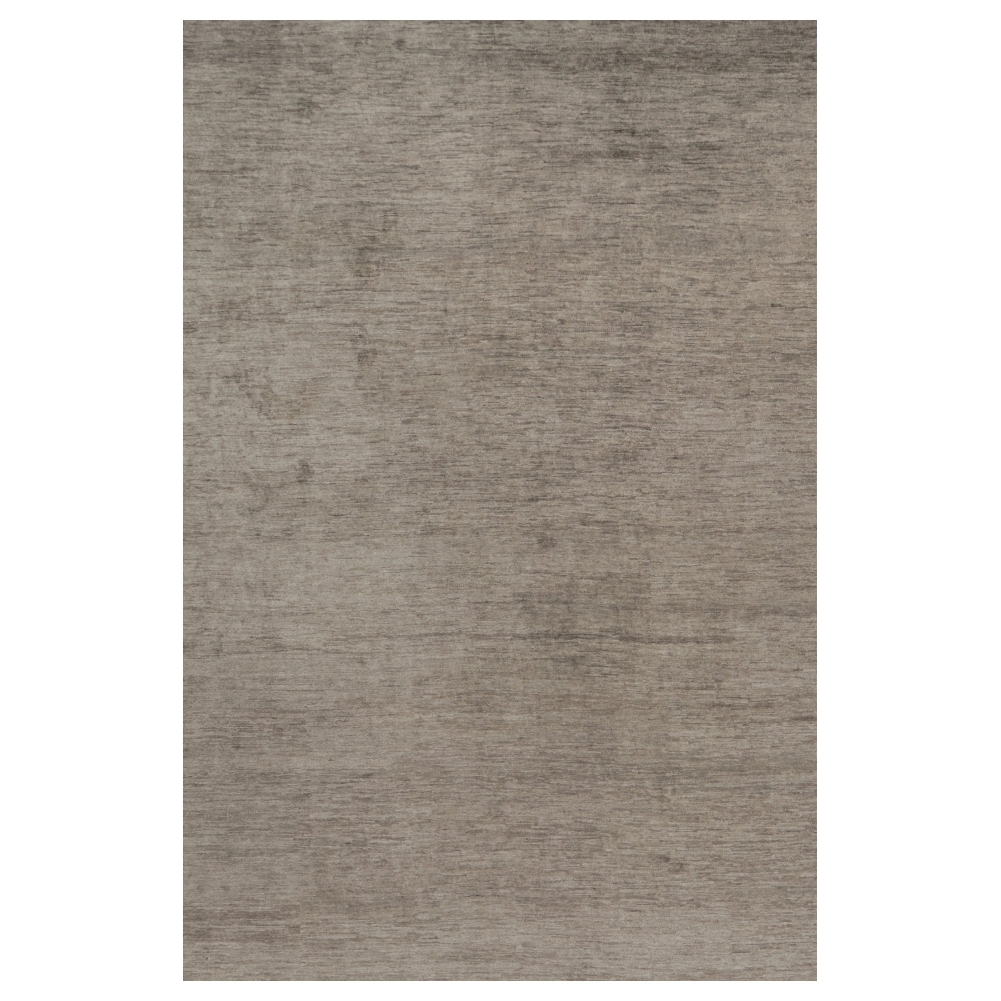 Rug 
Kilim’s Oversized Modern Textural Rug in Brown, Gray and Beige Striae