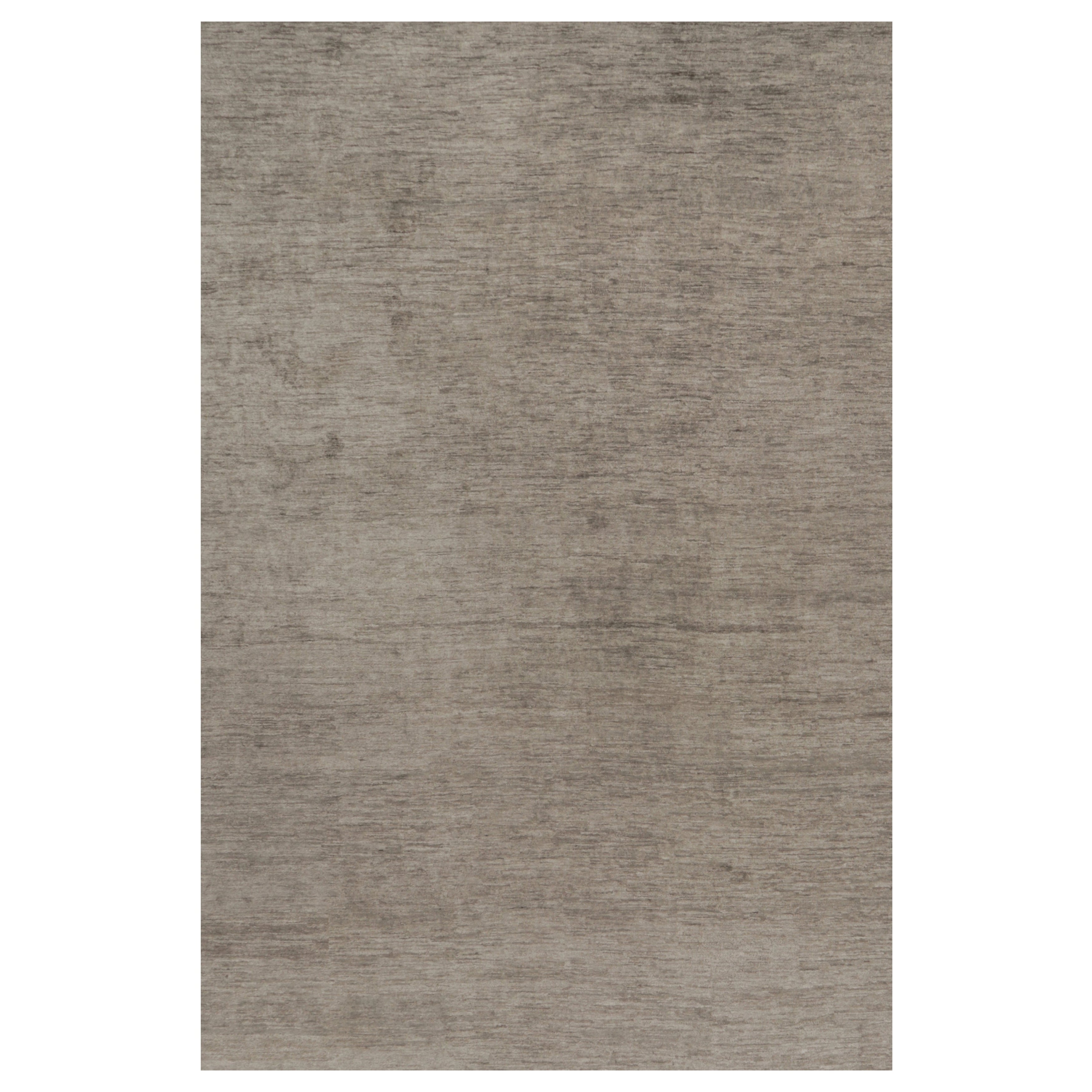 Rug 
Kilim’s Oversized Modern Textural Rug in Brown, Gray and Beige Striae