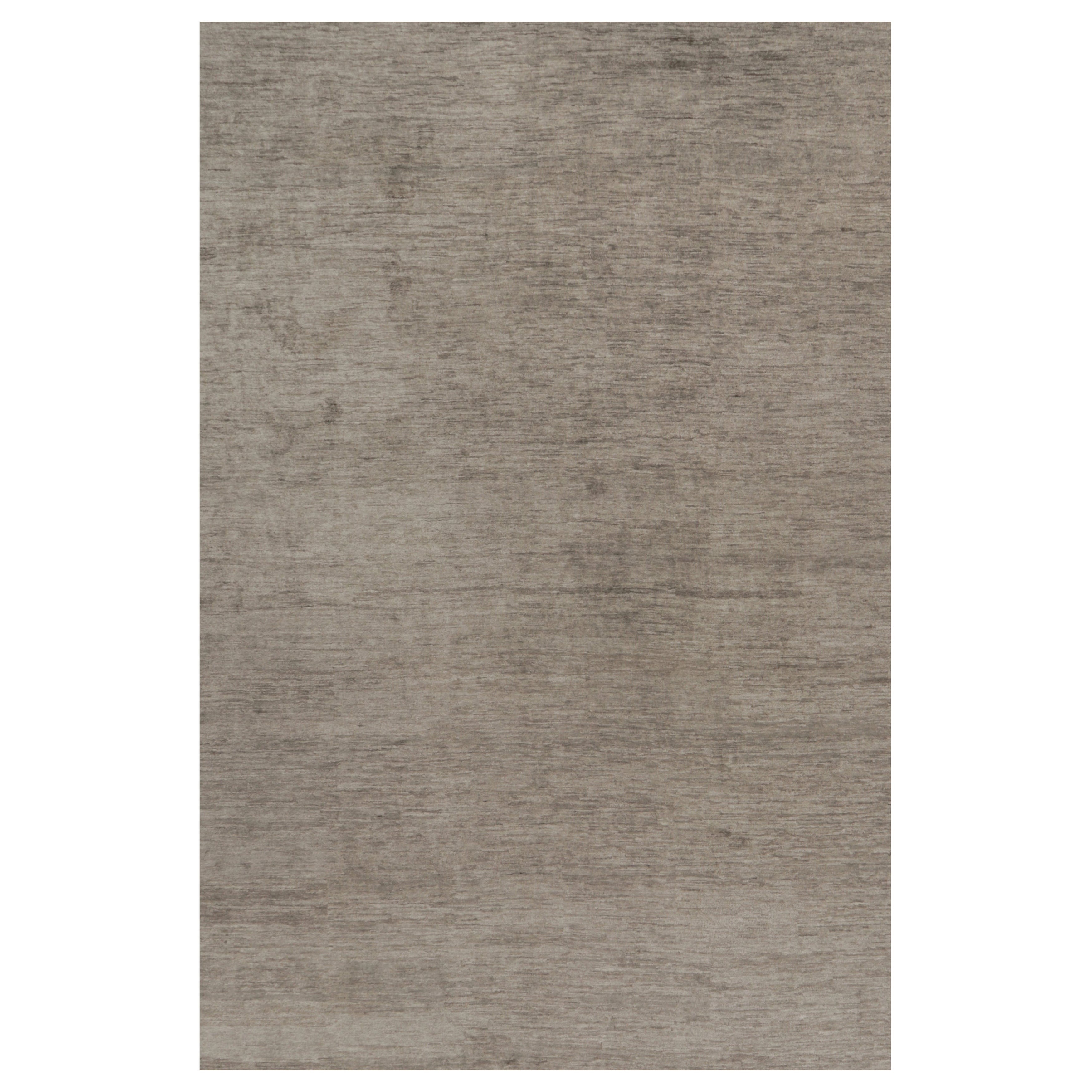Rug 
Kilim’s Oversized Modern Textural Rug in Brown, Gray and Beige Striae