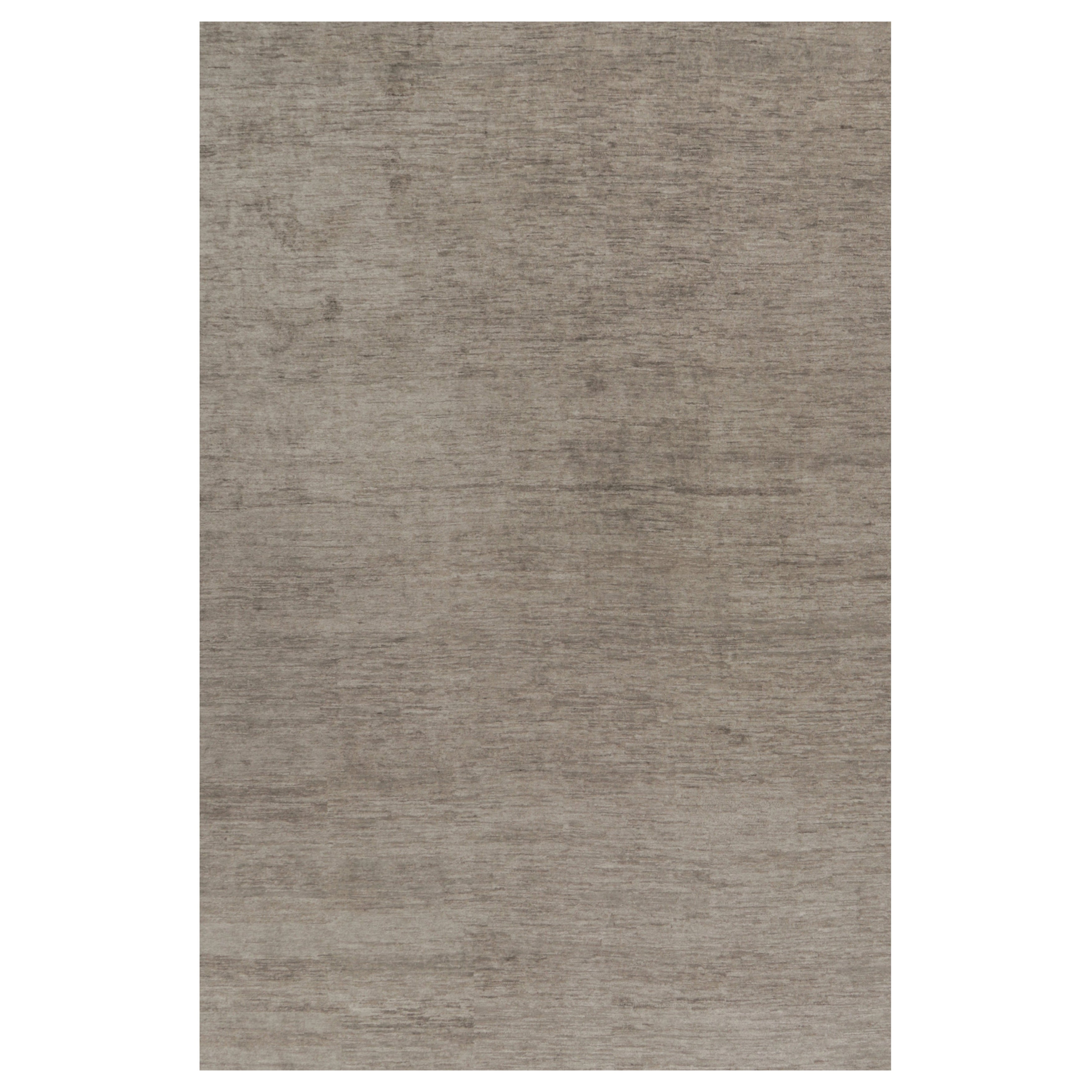 Rug 
Kilim’s Oversized Modern Textural Rug in Brown, Gray and Beige Striae