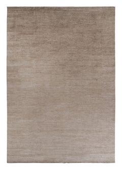 Rug & Kilim’s Oversized Modern Textural Rug in Brown, White and Beige Striae