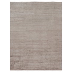 Rug 
Kilims übergroßer moderner Strukturteppich in braunen, weißen und beigefarbenen Streifen