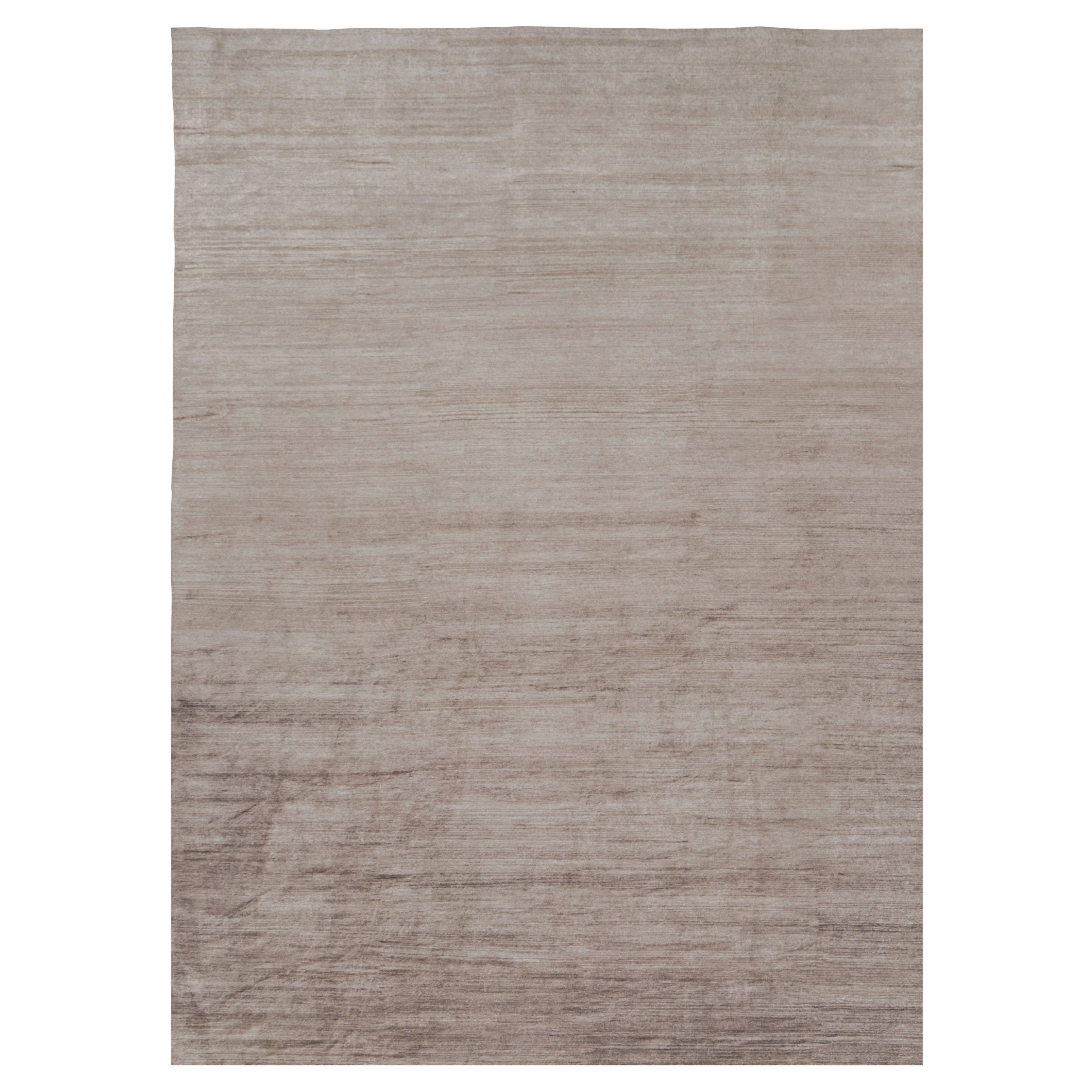 Rug 
Kilim’s Oversized Modern Textural Rug in Brown, White and Beige Striae