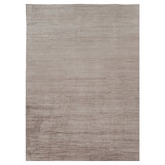 Rug 
Kilim
s Oversized Modern Textural Rug in Brown, White and Beige Striae (Tapis moderne texturé surdimensionné à rayures brunes, blanches et beiges)
