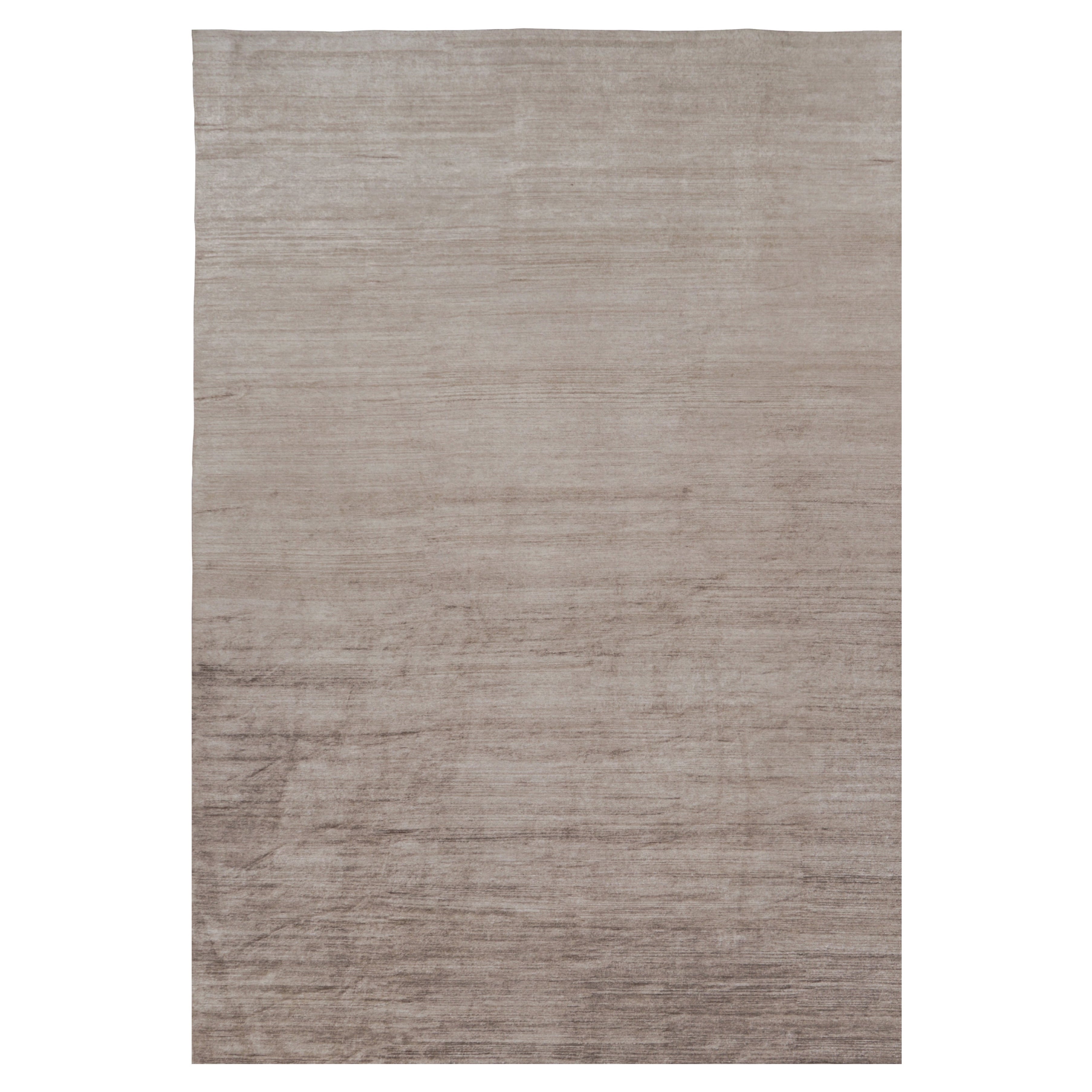 Rug 
Kilim
s Oversized Modern Textural Rug in Brown, White and Beige Striae (Tapis moderne texturé surdimensionné à rayures brunes, blanches et beiges)