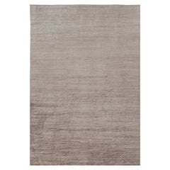 Rug 
Kilim
s Oversized Modern Textural Rug in Brown, White and Beige Striae (Tapis moderne texturé surdimensionné à rayures brunes, blanches et beiges)