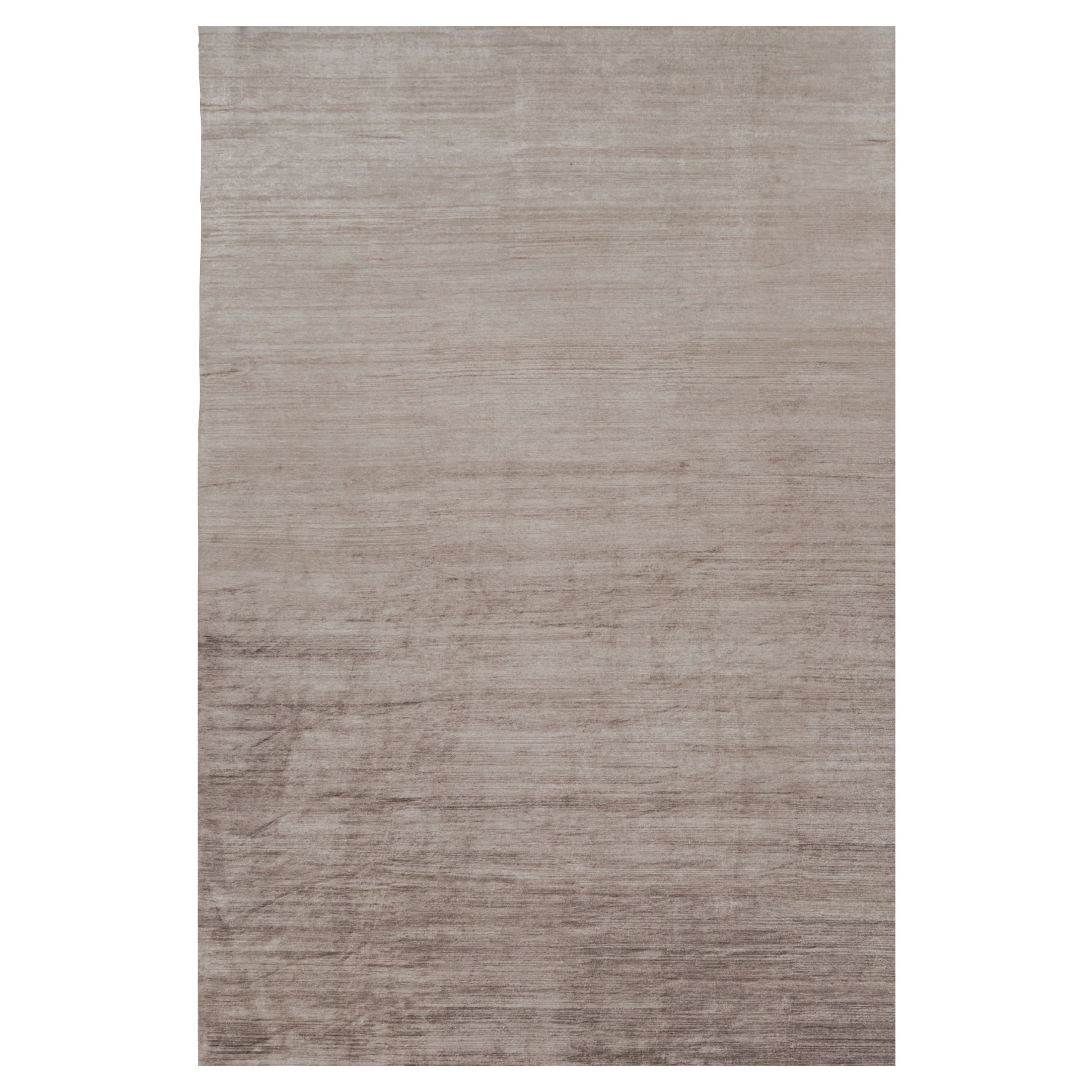 Rug 
Kilim
s Oversized Modern Textural Rug in Brown, White and Beige Striae (Tapis moderne texturé surdimensionné à rayures brunes, blanches et beiges)