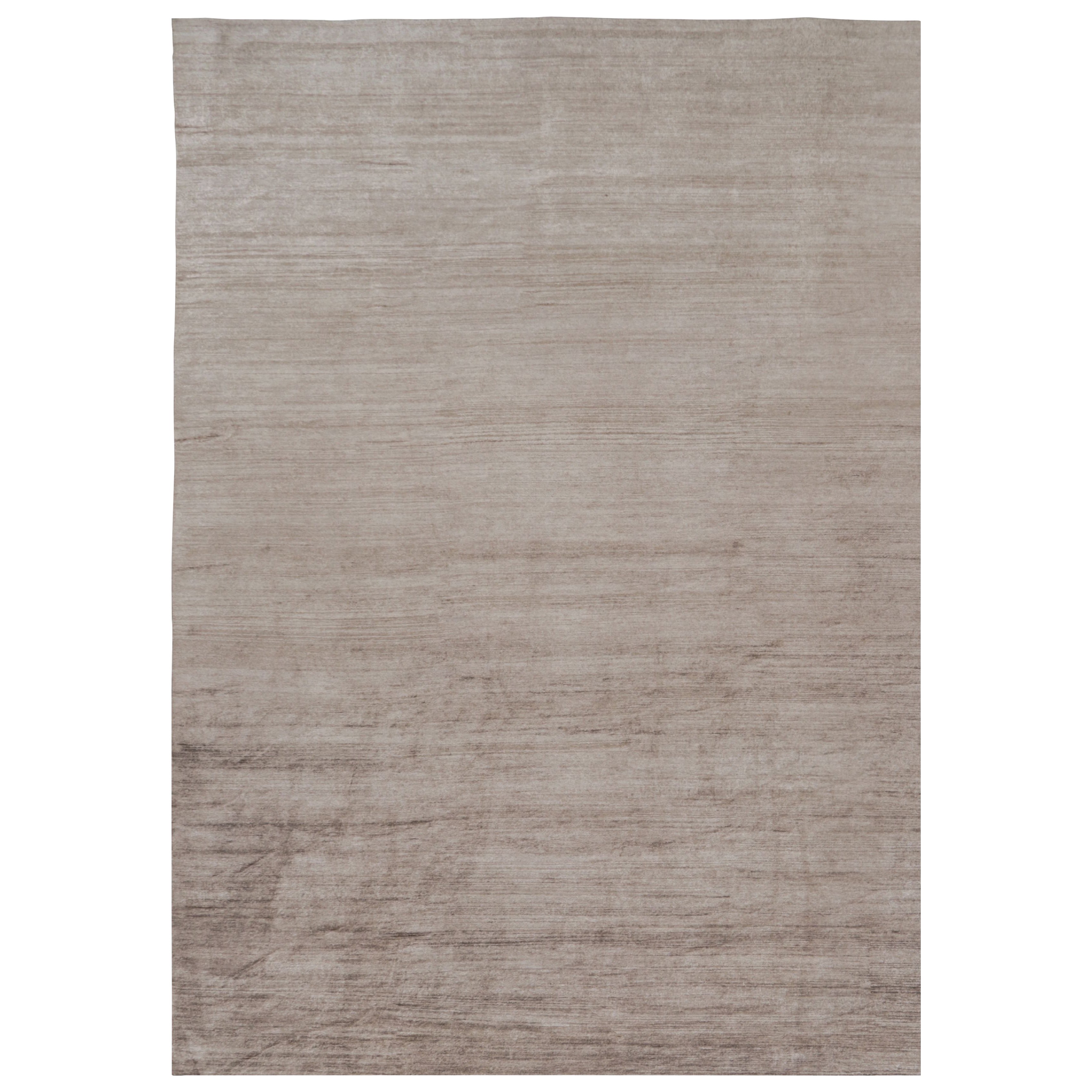 Rug 
Kilim
s Oversized Modern Textural Rug in Brown, White and Beige Striae (Tapis moderne texturé surdimensionné à rayures brunes, blanches et beiges)