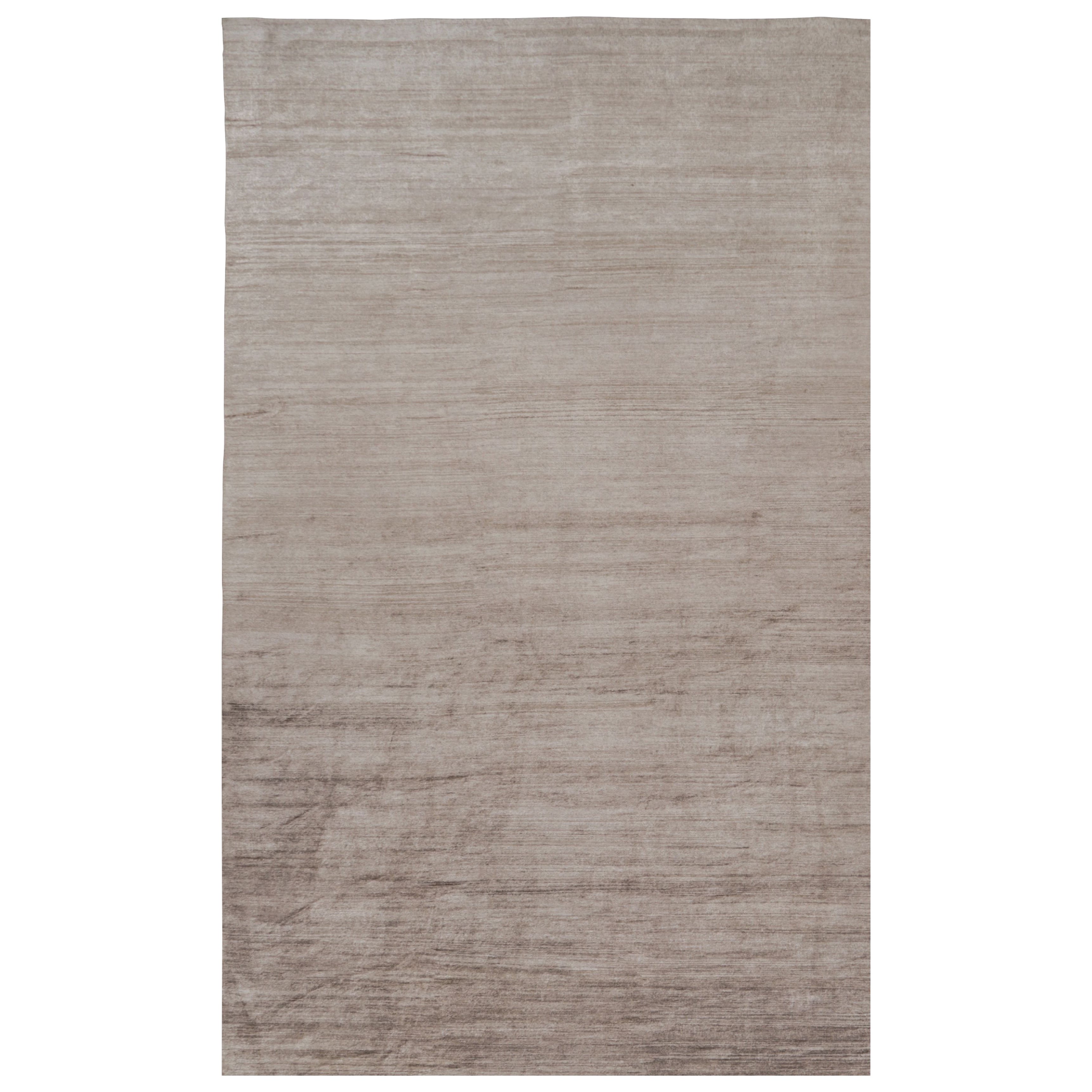 Rug 
Kilim
s Oversized Modern Textural Rug in Brown, White and Beige Striae (Tapis moderne texturé surdimensionné à rayures brunes, blanches et beiges)
