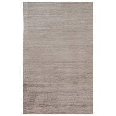 Rug 
Kilim’s Oversized Modern Textural Rug in Brown, White and Beige Striae