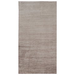Rug 
Kilim’s Oversized Modern Textural Rug in Brown, White and Beige Striae