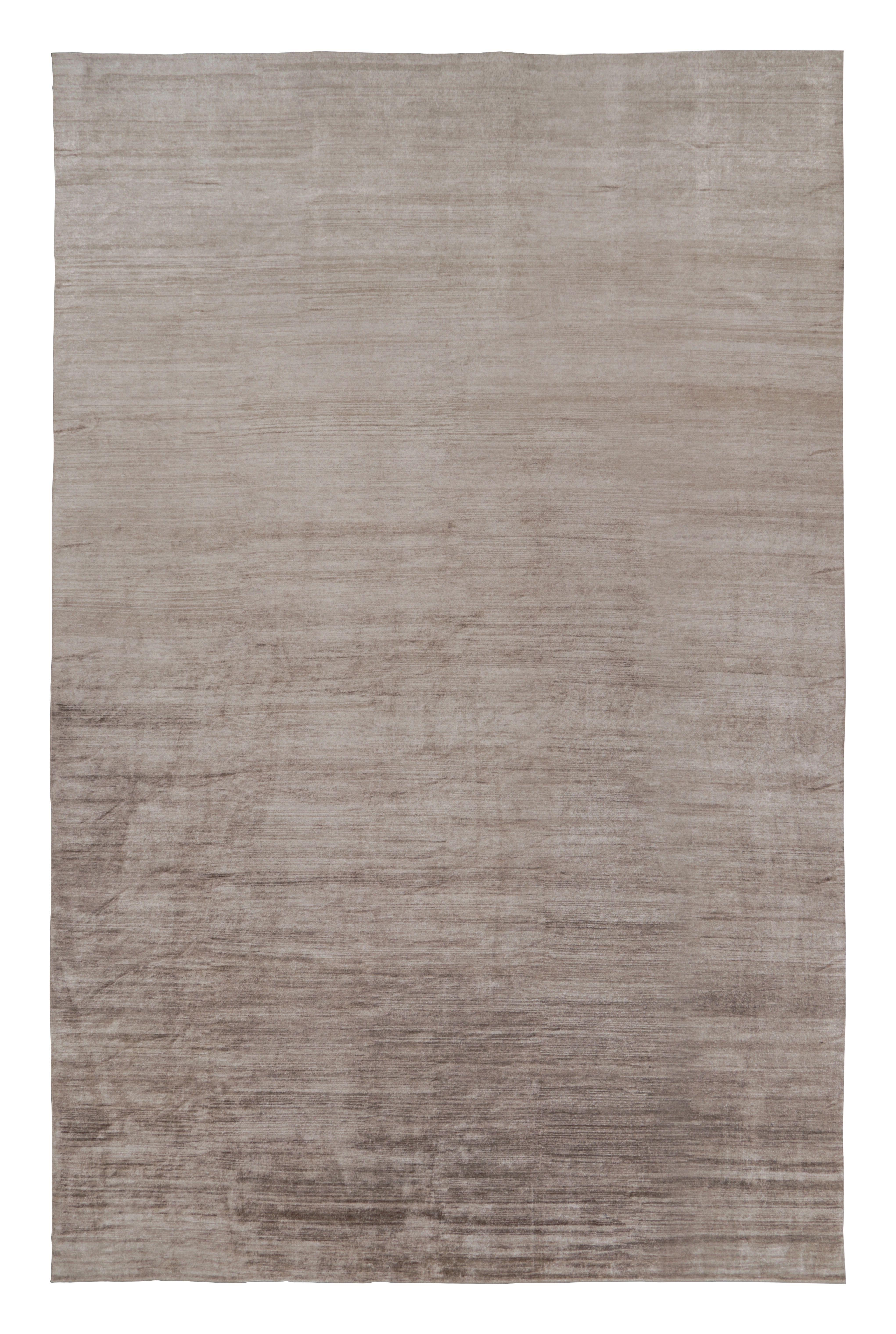 Rug
Kilims übergroßer moderner Strukturteppich in braunen, weißen und beigefarbenen Streifen