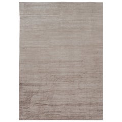 Rug 
Kilims übergroßer moderner Strukturteppich in braunen, weißen und beigefarbenen Streifen