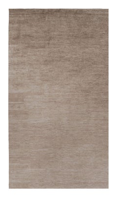 Rug & Kilim’s Oversized Modern Textural Rug in Brown, White and Beige Striae