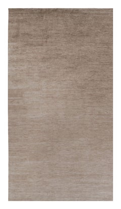 Rug & Kilim’s Oversized Modern Textural Rug in Brown, White and Beige Striae