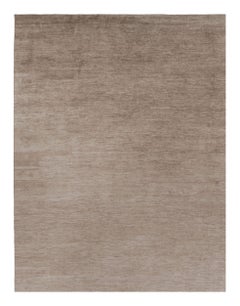 Rug & Kilim’s Oversized Modern Textural Rug in Brown, White and Beige Striae