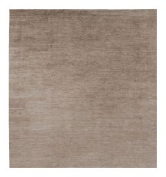 Rug & Kilims übergroßer moderner Strukturteppich in braunen, weißen und beigefarbenen Streifen