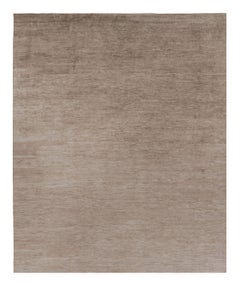 Rug & Kilim’s Oversized Modern Textural Rug in Brown, White and Beige Striae