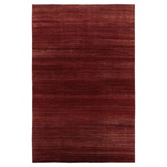 Rug 
Kilim’s Oversized Modern Textural Rug, Rich Red Tone-on-Tone Striae