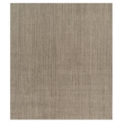 Rug 
Kilim
s Oversized Modern Modern Textural Rug with Beige and Gray Striae (tapis moderne surdimensionné avec des rayures beiges et grises)