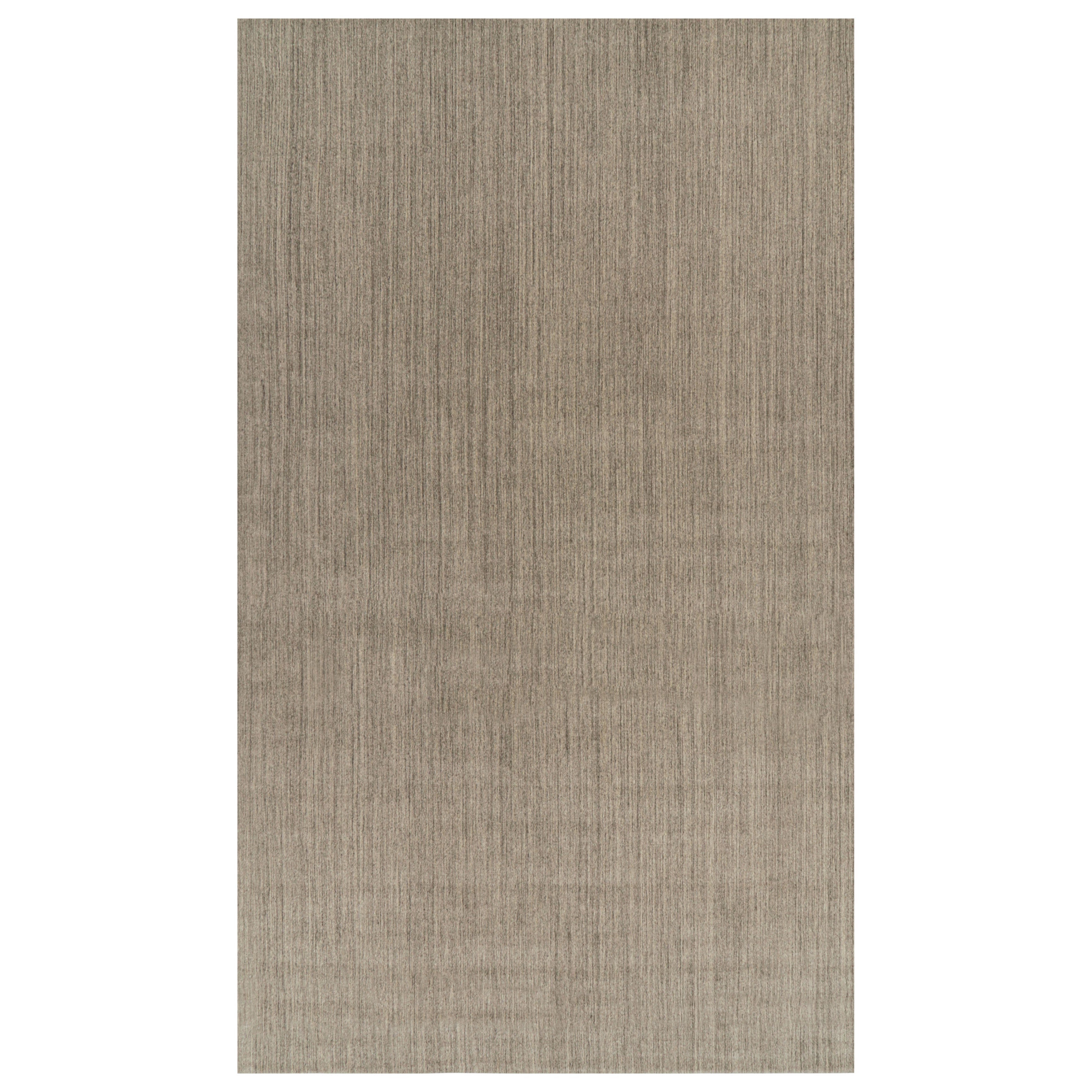 Rug 
Kilim
s Oversized Modern Modern Textural Rug with Beige and Gray Striae (tapis moderne surdimensionné avec des rayures beiges et grises)