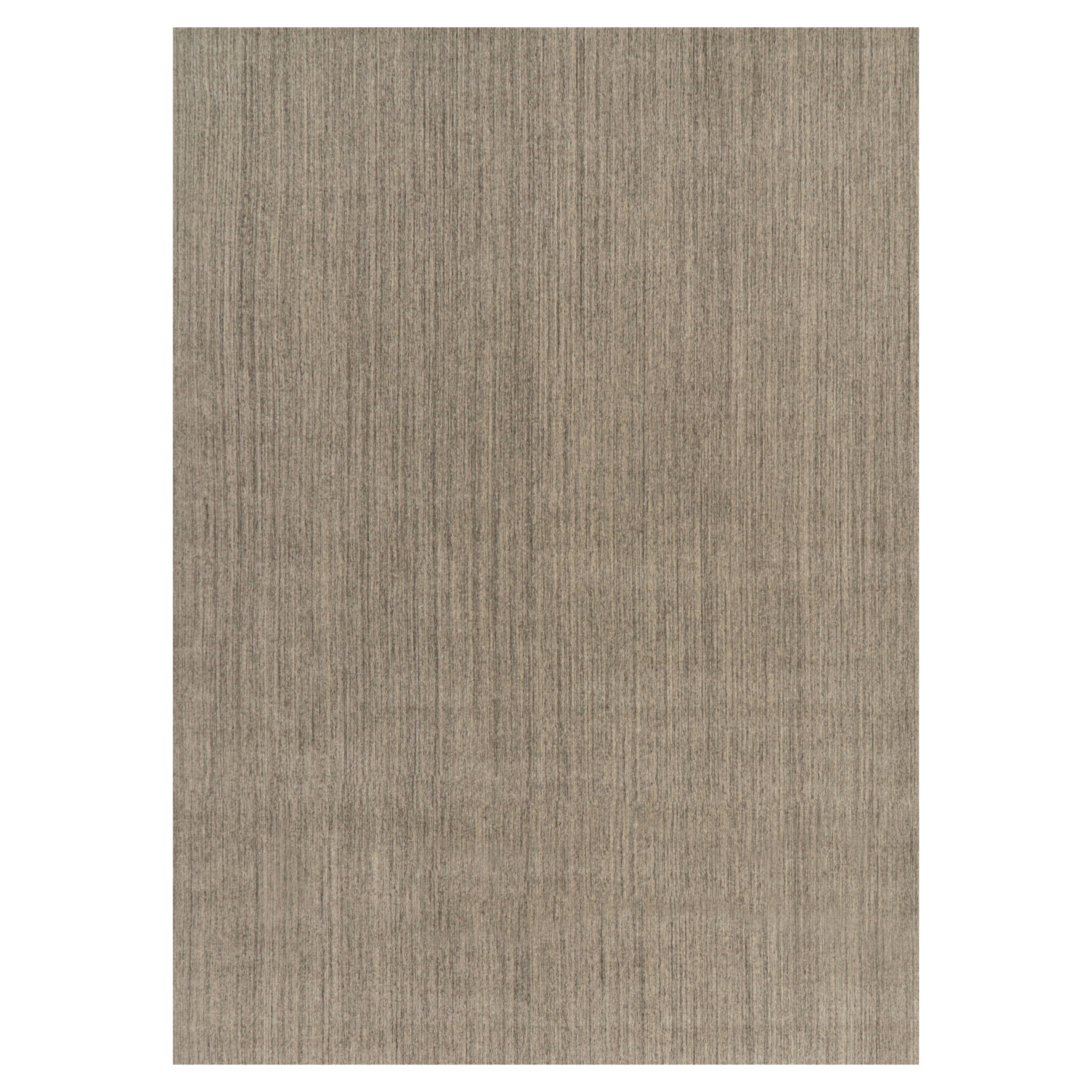 Rug 
Kilim
s Oversized Modern Modern Textural Rug with Beige and Gray Striae (tapis moderne surdimensionné avec des rayures beiges et grises)