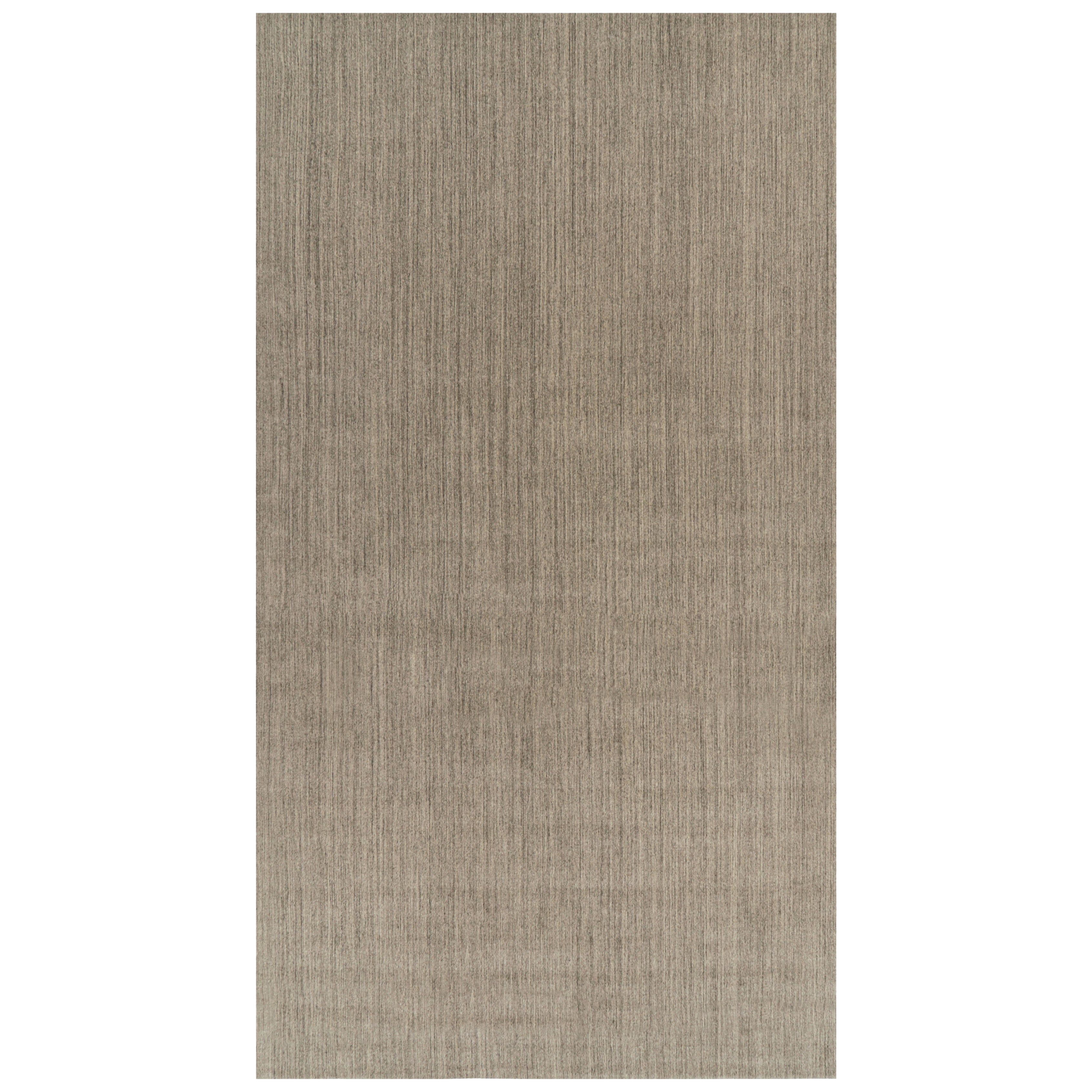 Rug 
Kilim
s übergroßer moderner Strukturteppich mit beigen und grauen Streifen