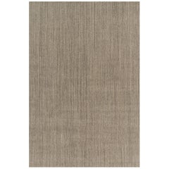 Rug 
Kilim’s Oversized Modern Textural Rug with Beige and Gray Striae
