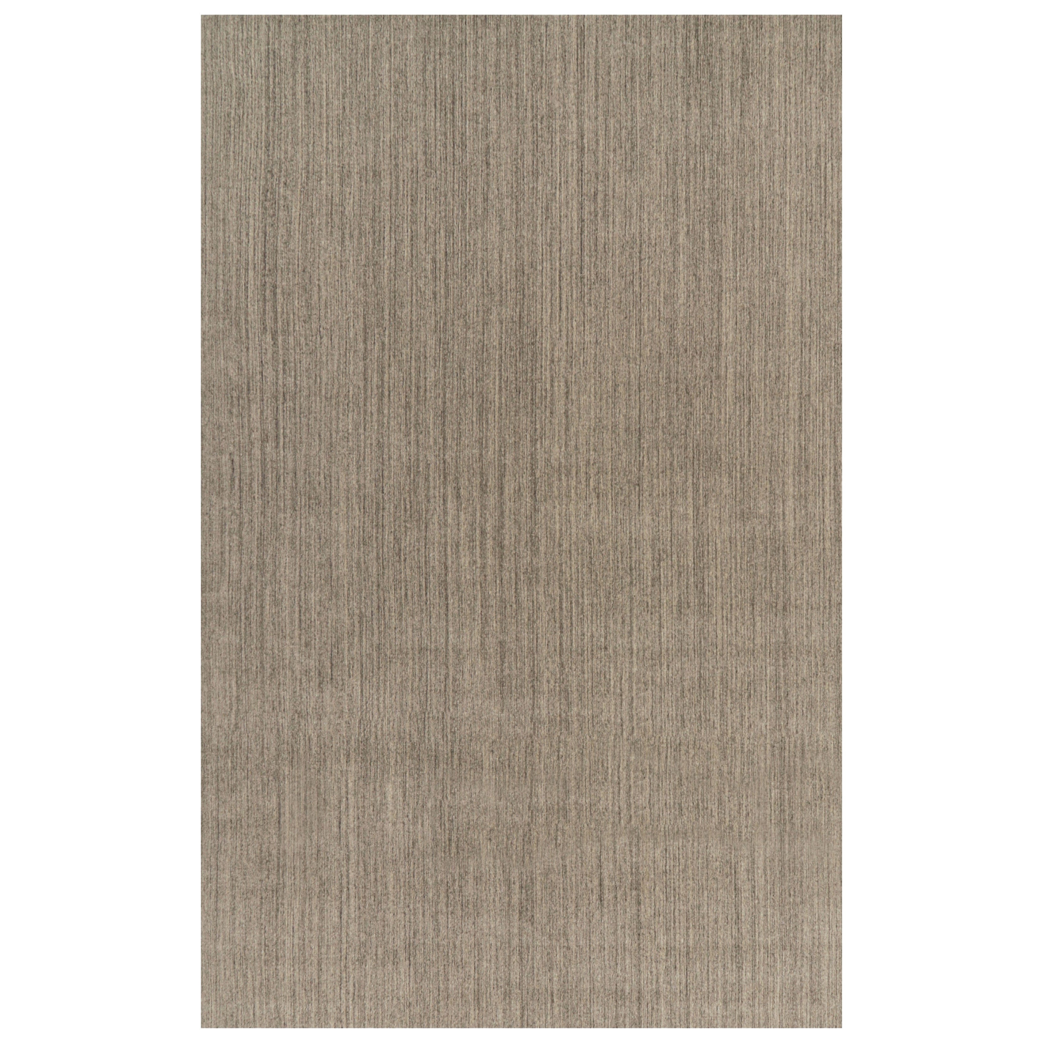 Rug 
Kilim’s Oversized Modern Textural Rug with Beige and Gray Striae