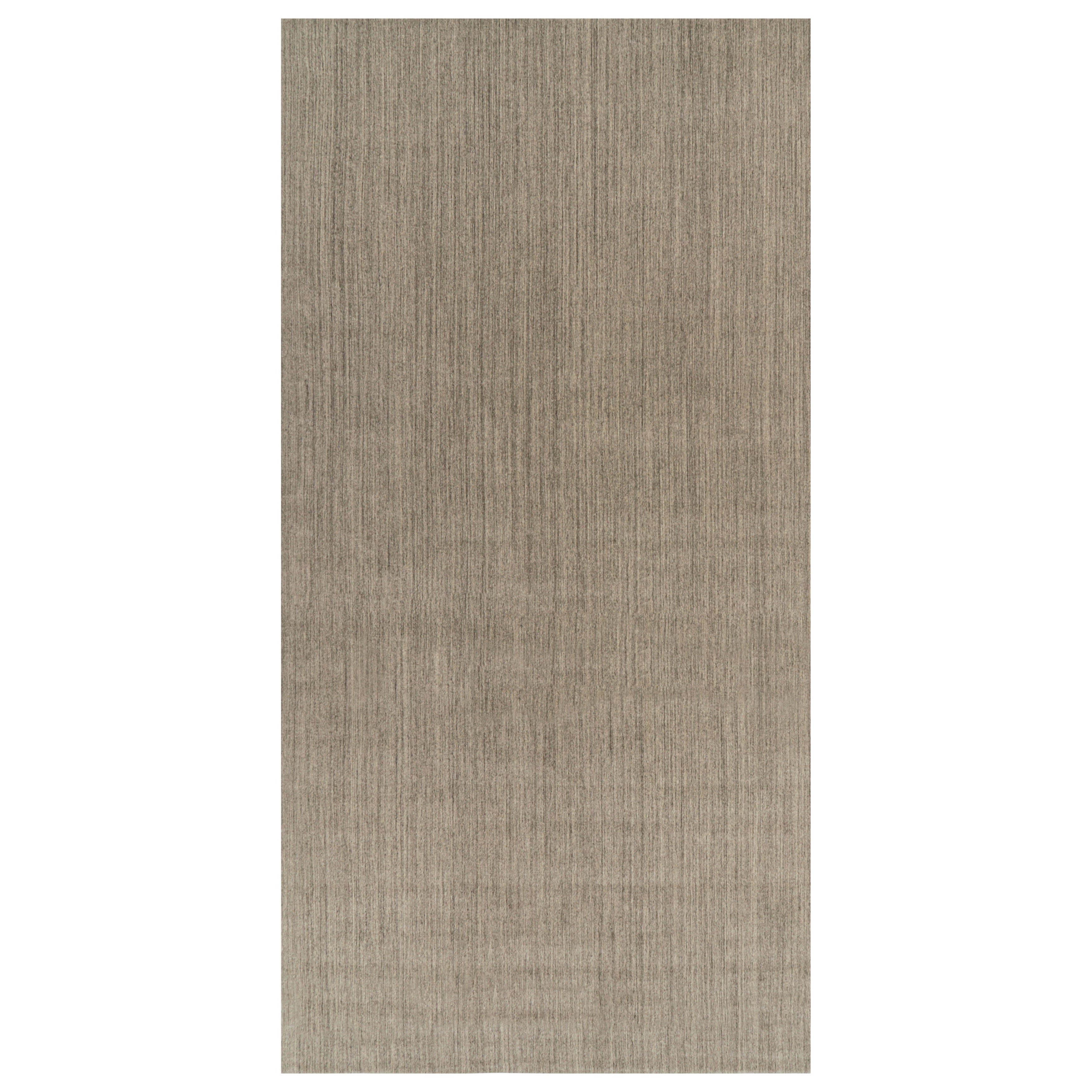 Rug 
Kilim’s Oversized Modern Textural Rug with Beige and Gray Striae