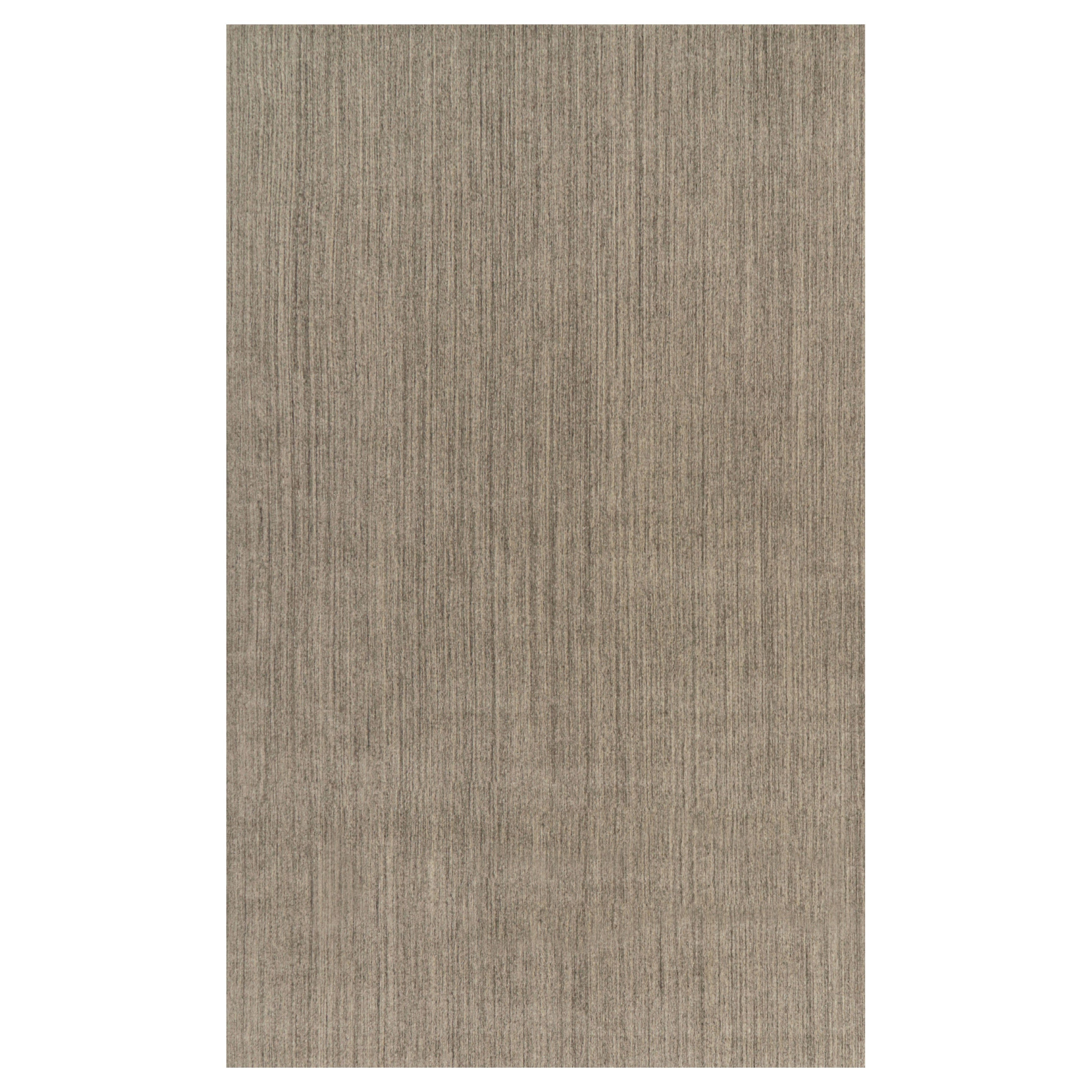 Rug 
Kilim’s Oversized Modern Textural Rug with Beige and Gray Striae