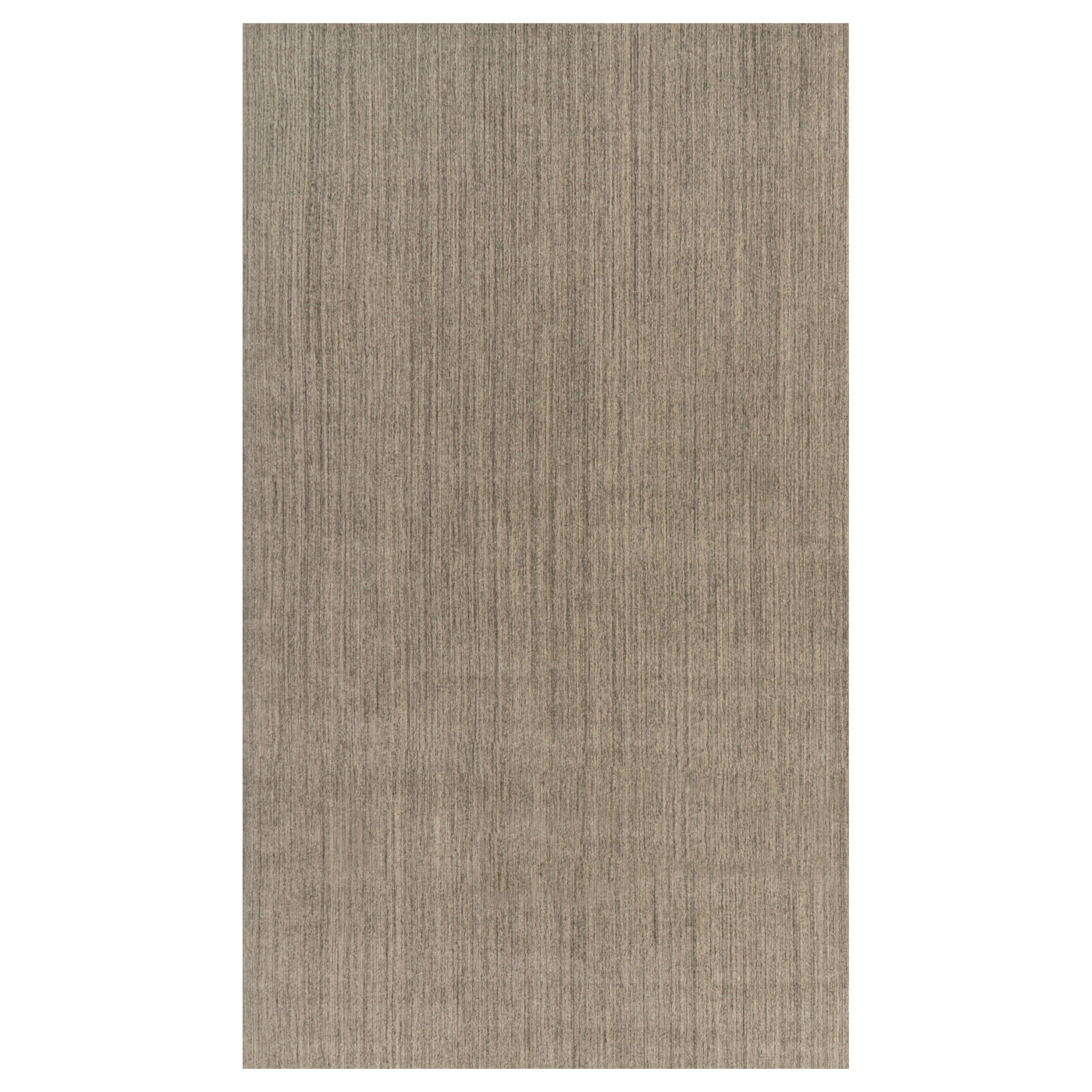 Rug 
Kilim’s Oversized Modern Textural Rug with Beige and Gray Striae