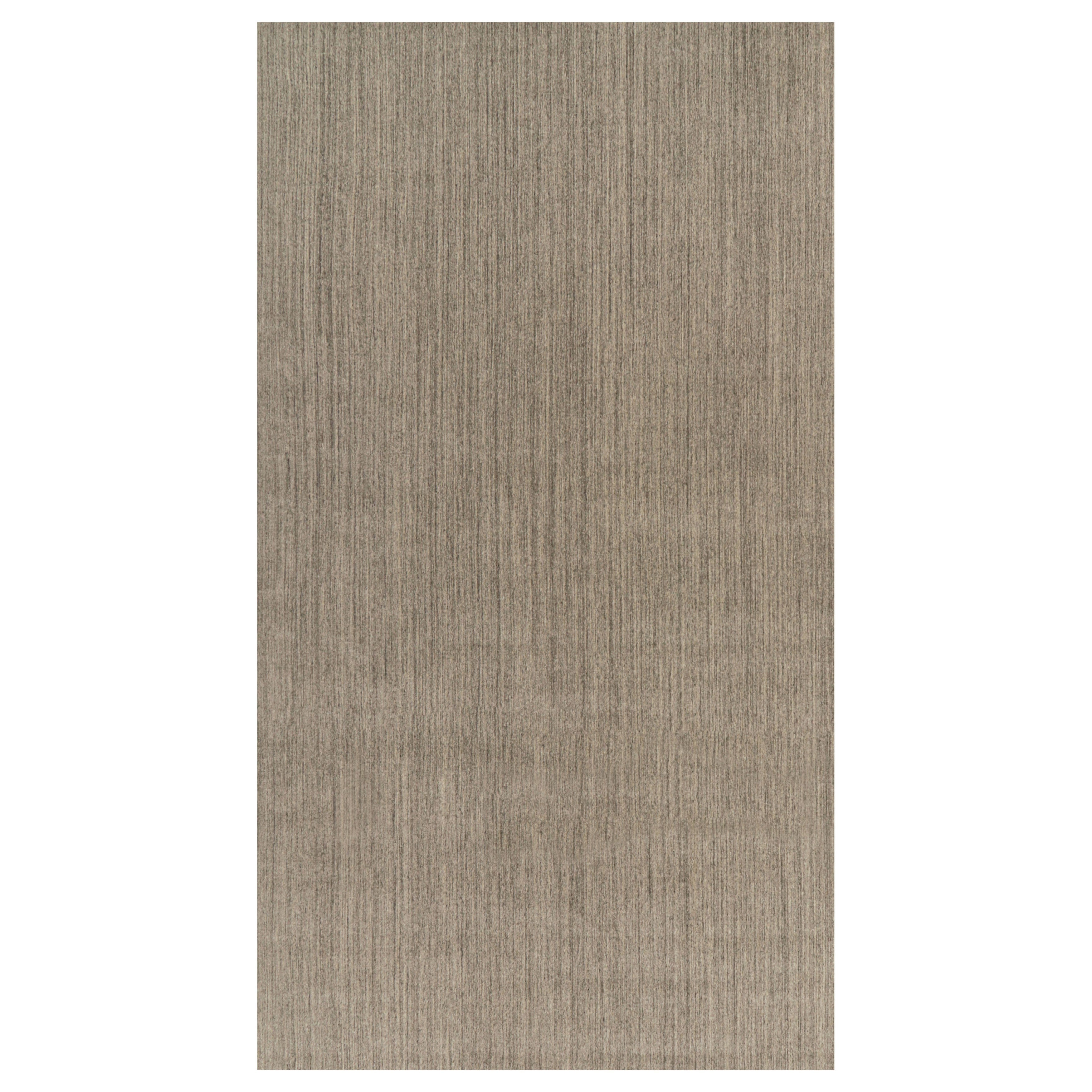 Rug 
Kilim’s Oversized Modern Textural Rug with Beige and Gray Striae