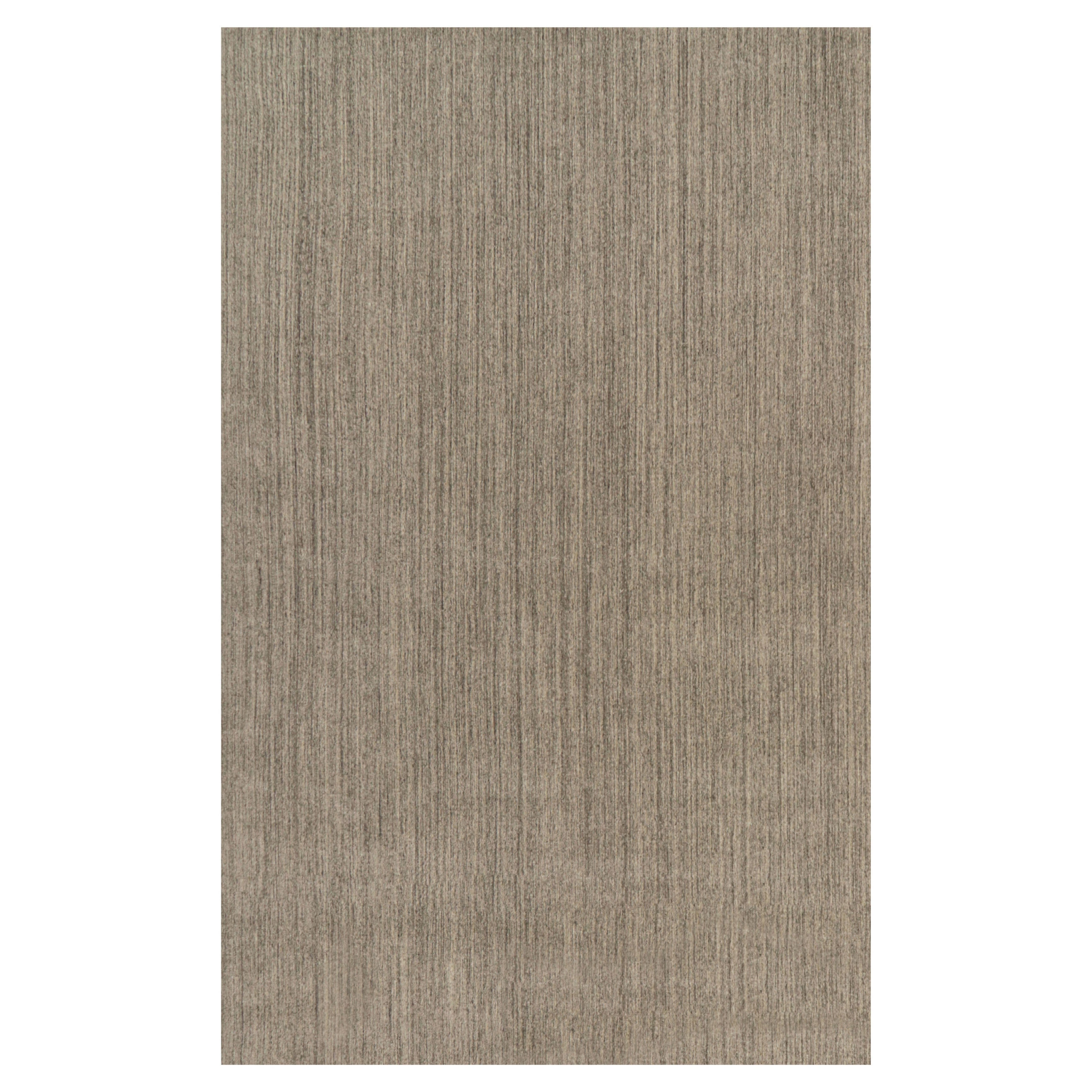 Rug 
Kilim’s Oversized Modern Textural Rug with Beige and Gray Striae