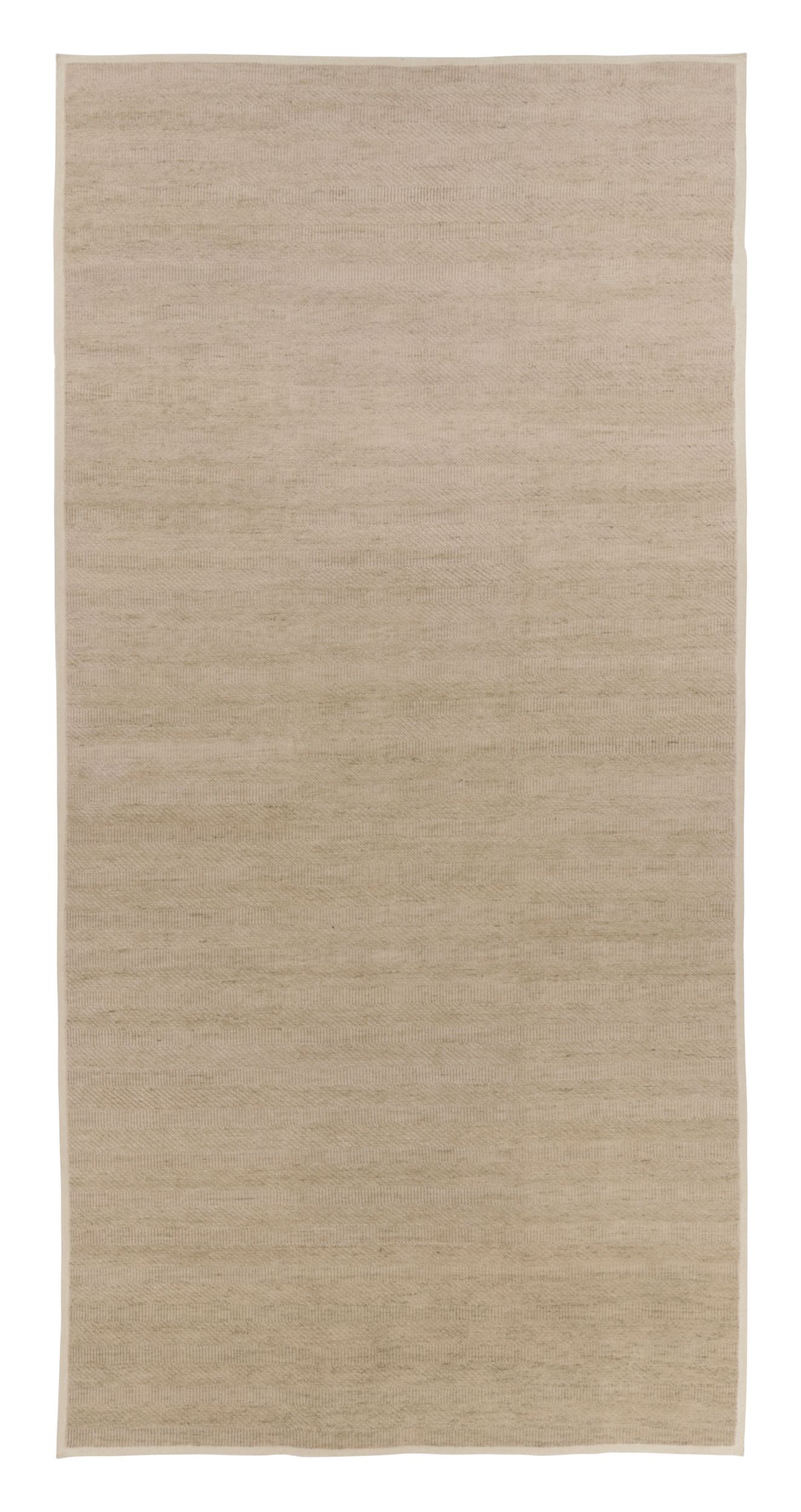 Rug & Kilim's Oversized Modern Textural Solid Custom Rug in Beige & Cream Tones (Tapis sur mesure surdimensionné, moderne et texturé, dans les tons beige et crème) en vente