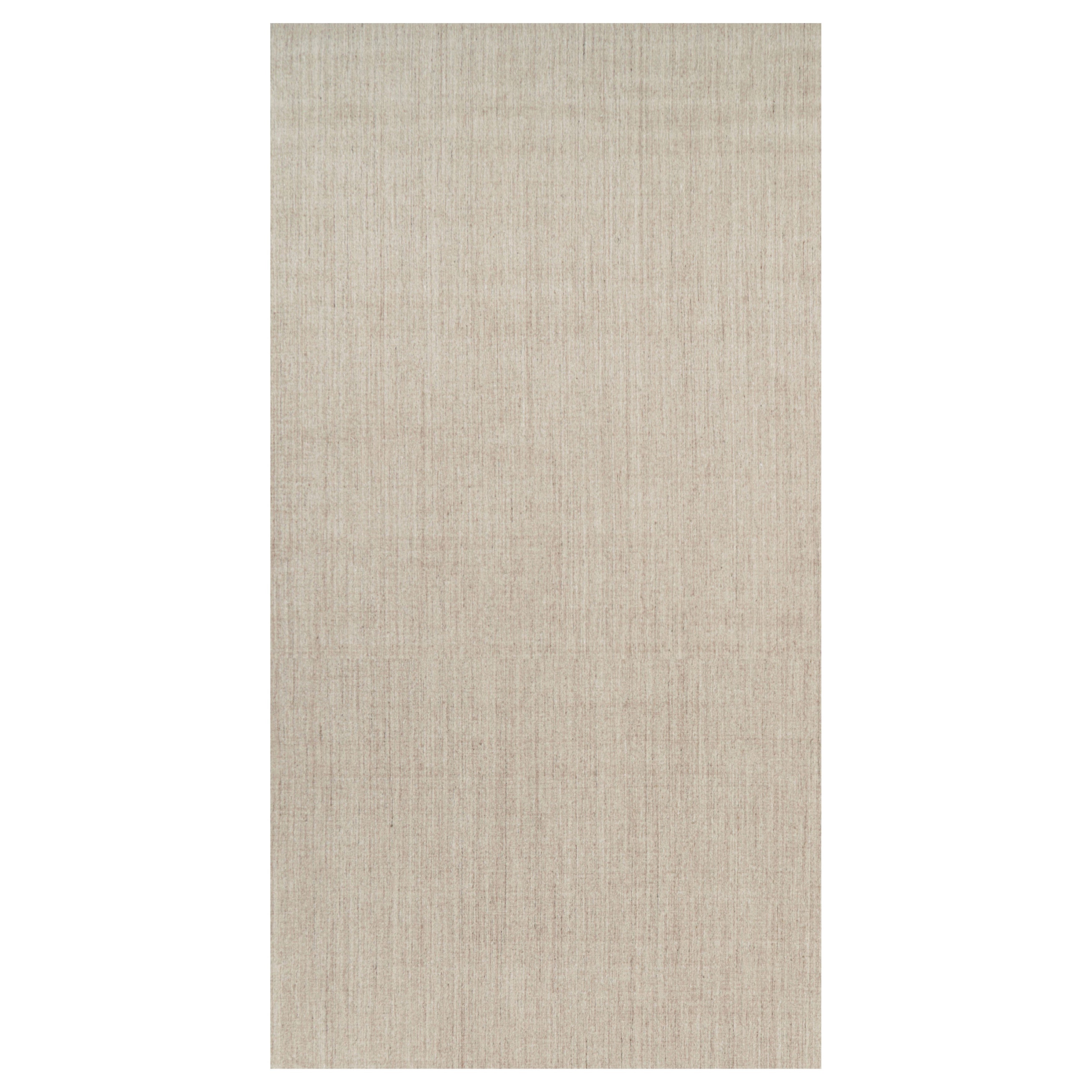 Rug 
Kilim’s Oversized Modern Textural Solid Rug in Beige Tones and Striae in vendita