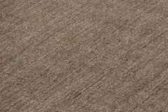 Rug & Kilim’s Oversized Modern Textural Solid Rug in Brown Tones and Striae