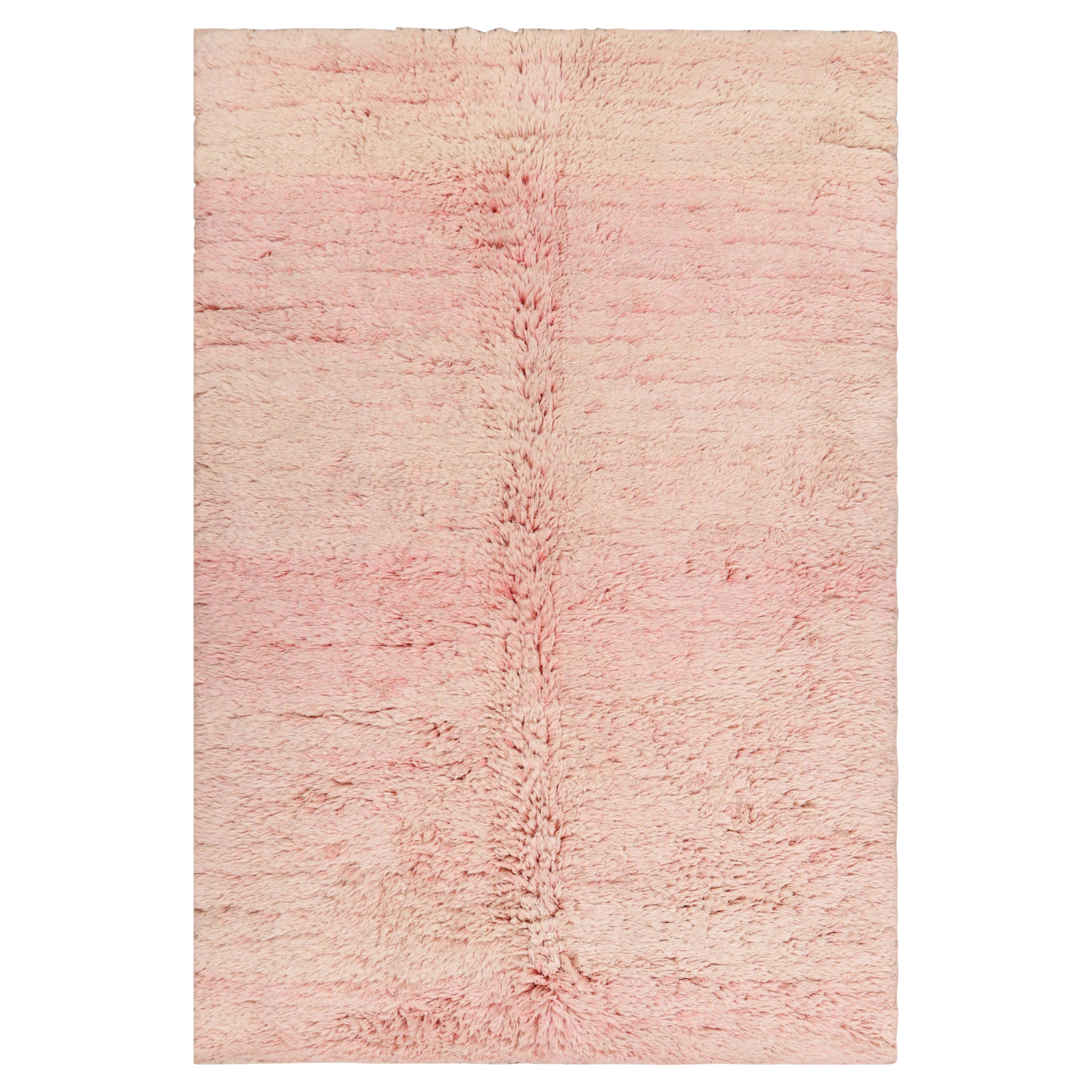Rug & Kilim’s Oversized Moroccan Rug in Light Pink High Pile