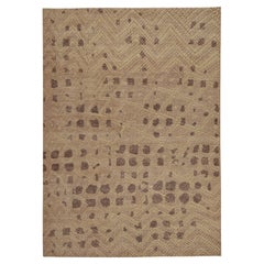 Rug & Kilim’s Oversized Moroccan Style Rug With Beige-Brown Geometric Patterns