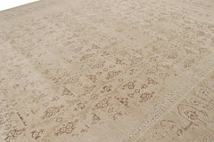 Rug & Kilim’s Oversized Oushak Rug in Beige-Brown All Over Pattern