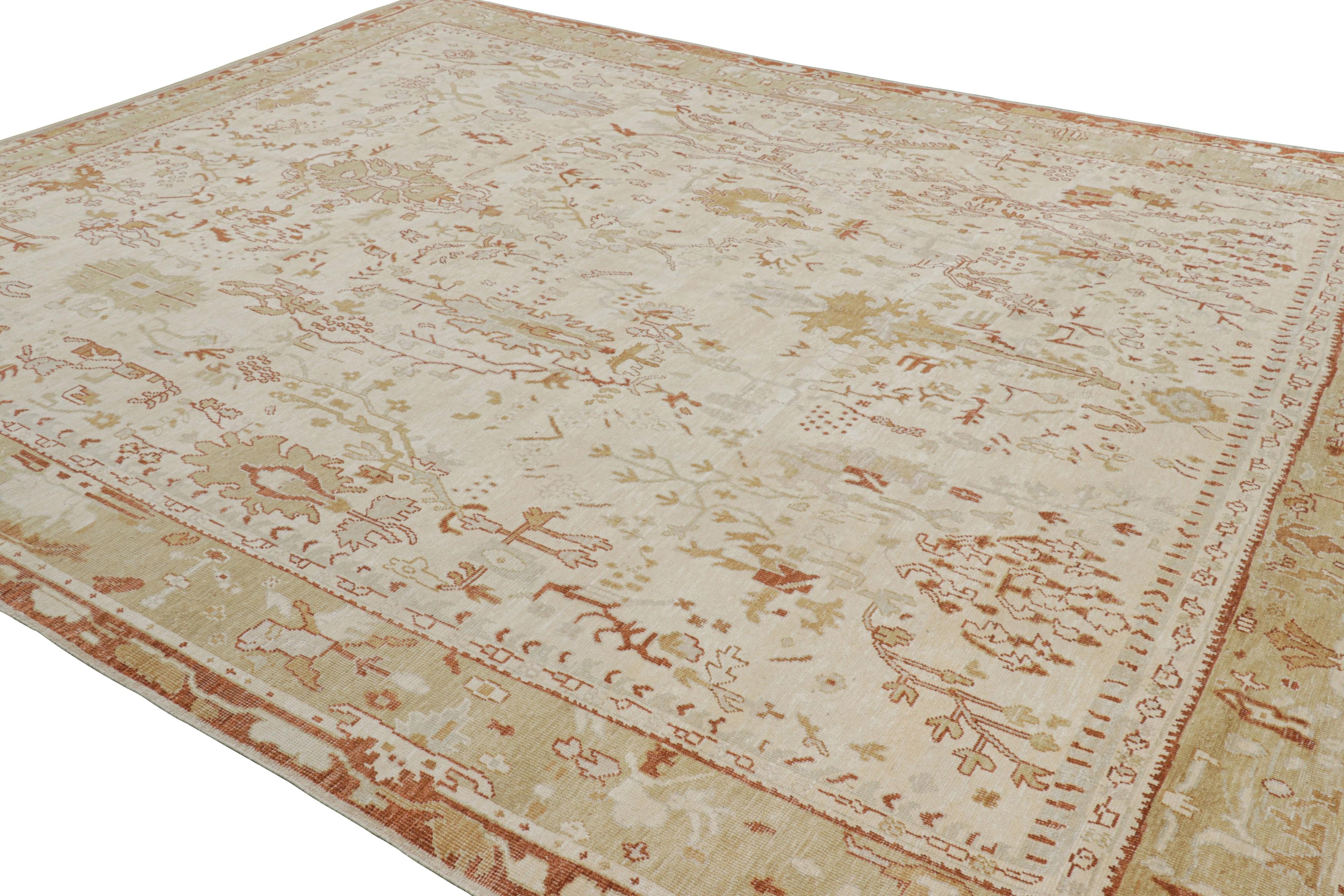 Rug & Kilim: tappeto oversize in stile Oushak, bianco crema con motivi floreali In condizioni Nuovo in vendita a Long Island City, NY