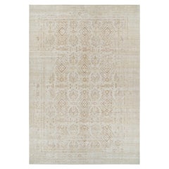 Rug 
Kilims übergroßer Teppich im Oushak-Stil mit creme- und beigefarbenen Blumenmustern